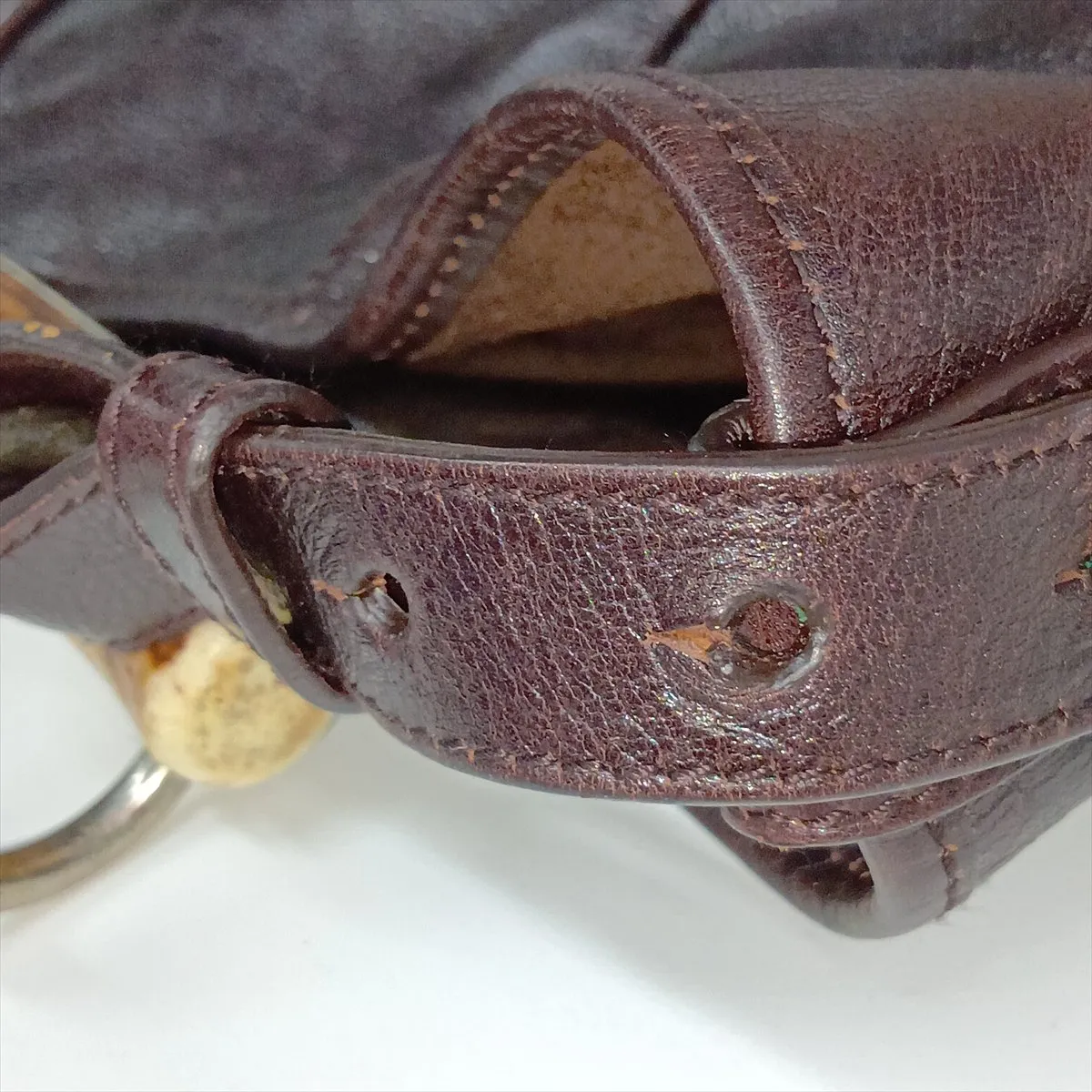 Mombasa Leather Shoulder Bag, Brown, 95361 — view 10