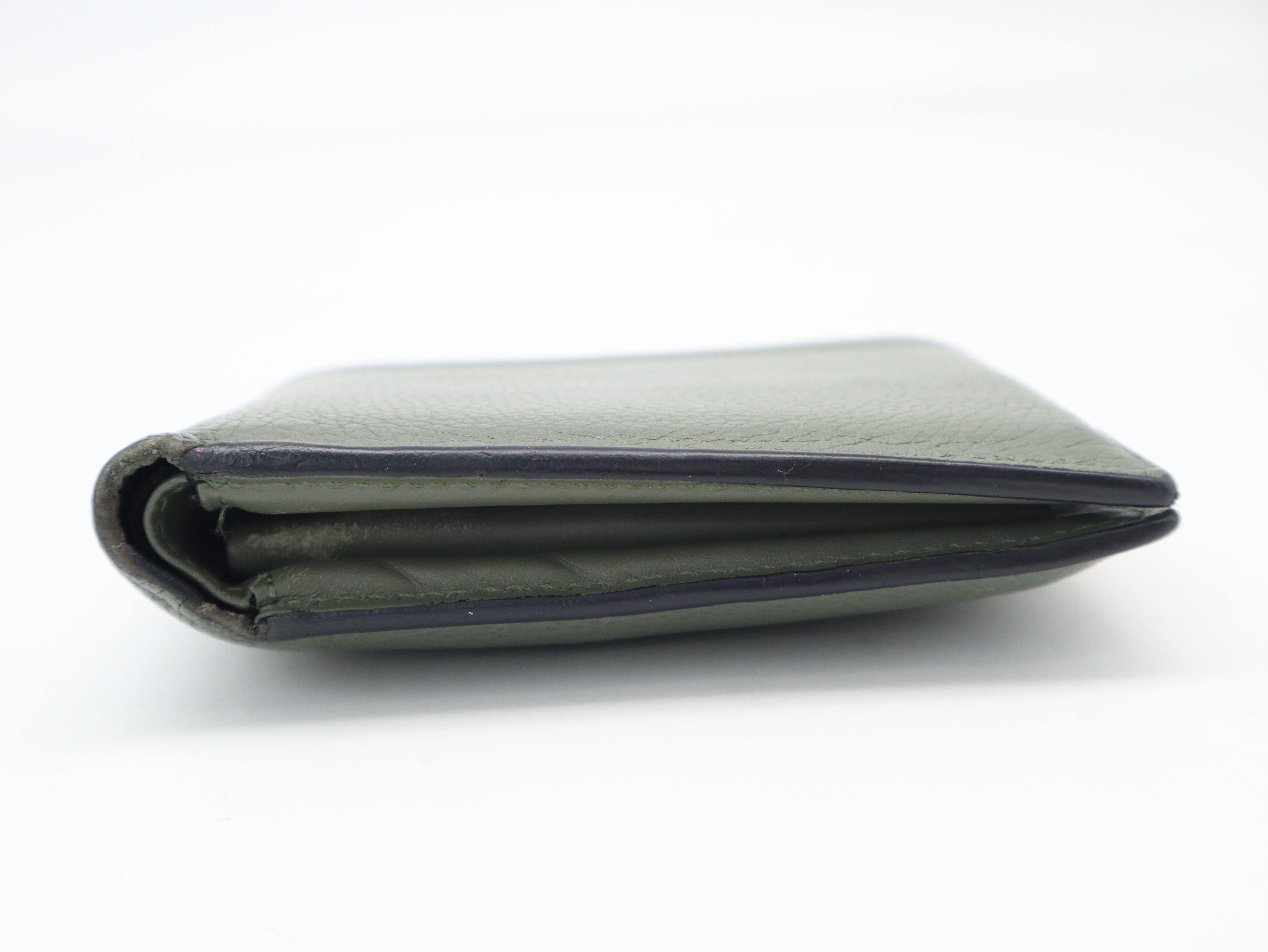 Bifold Leather Wallet, Khaki, with Box and Dust Bag. — view 3