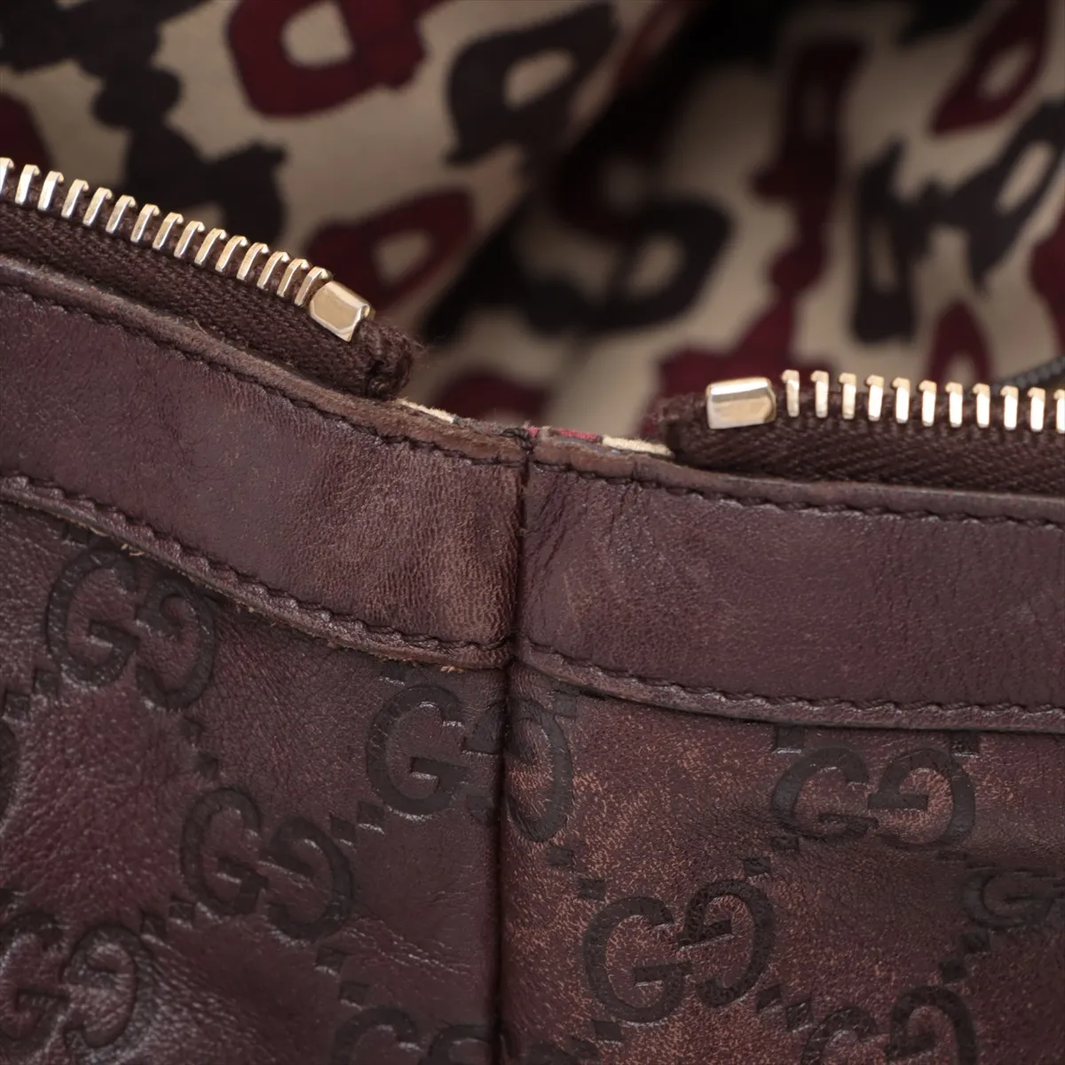 Guccisima leather tote bag brown 141470 — view 13