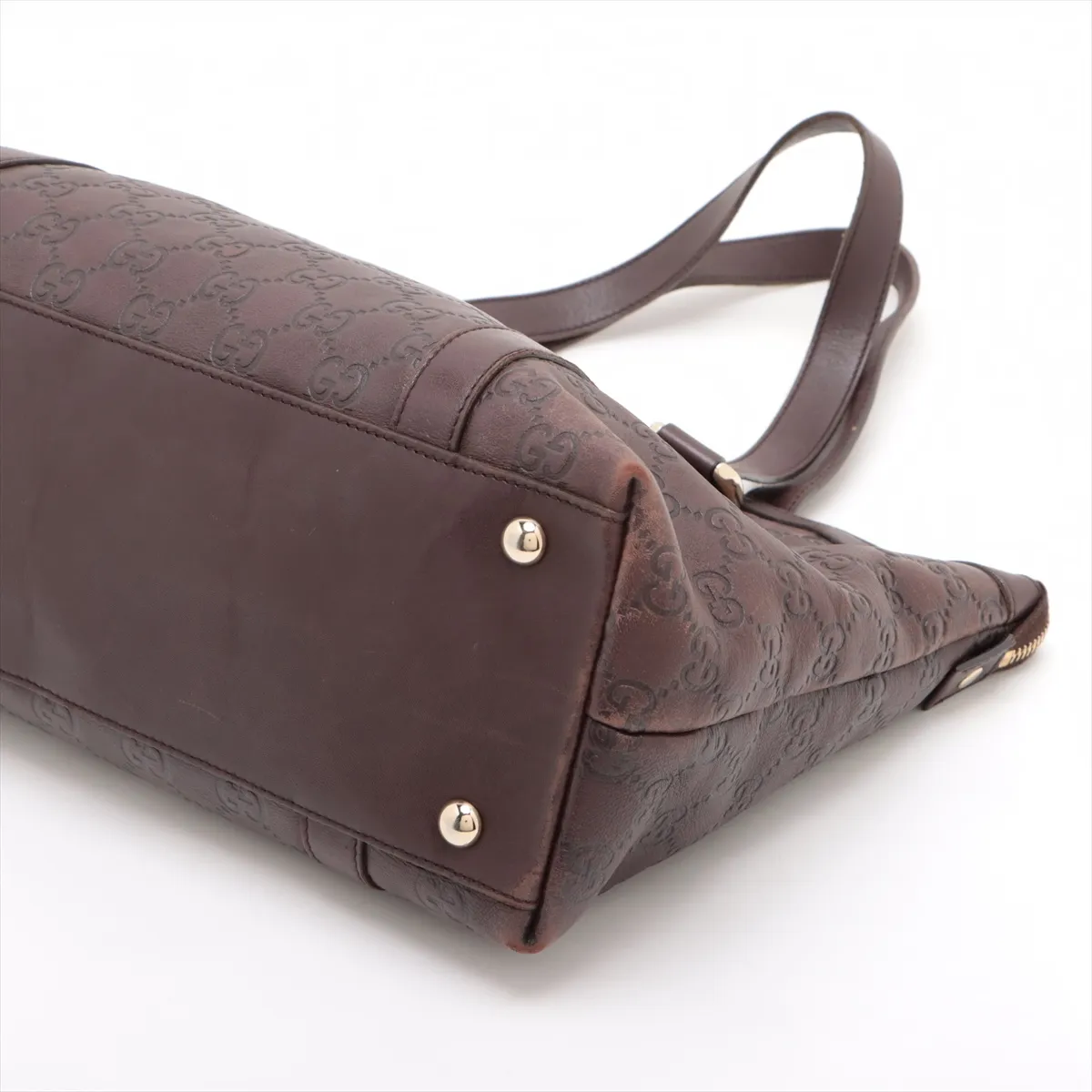 Guccisima leather tote bag brown 141470 — view 3