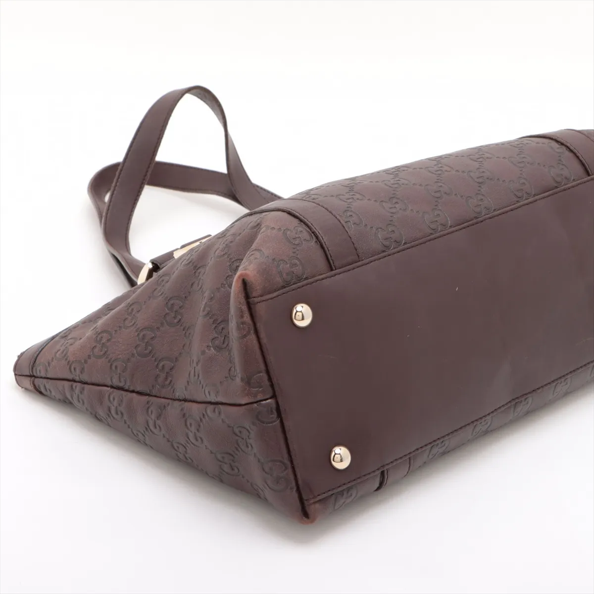 Guccisima leather tote bag brown 141470 — view 4