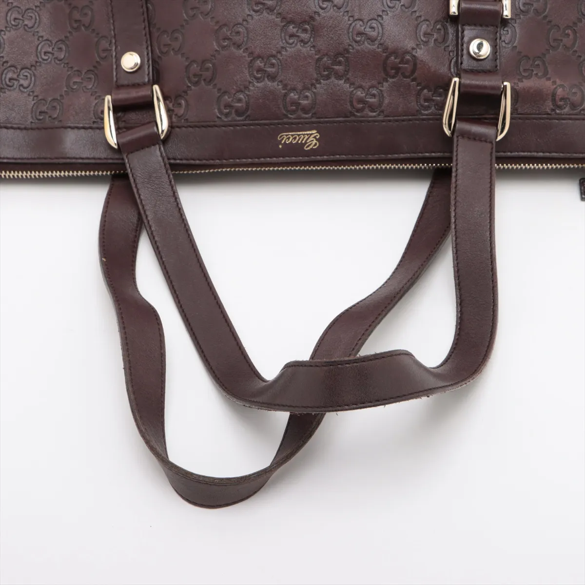 Guccisima leather tote bag brown 141470 — view 5