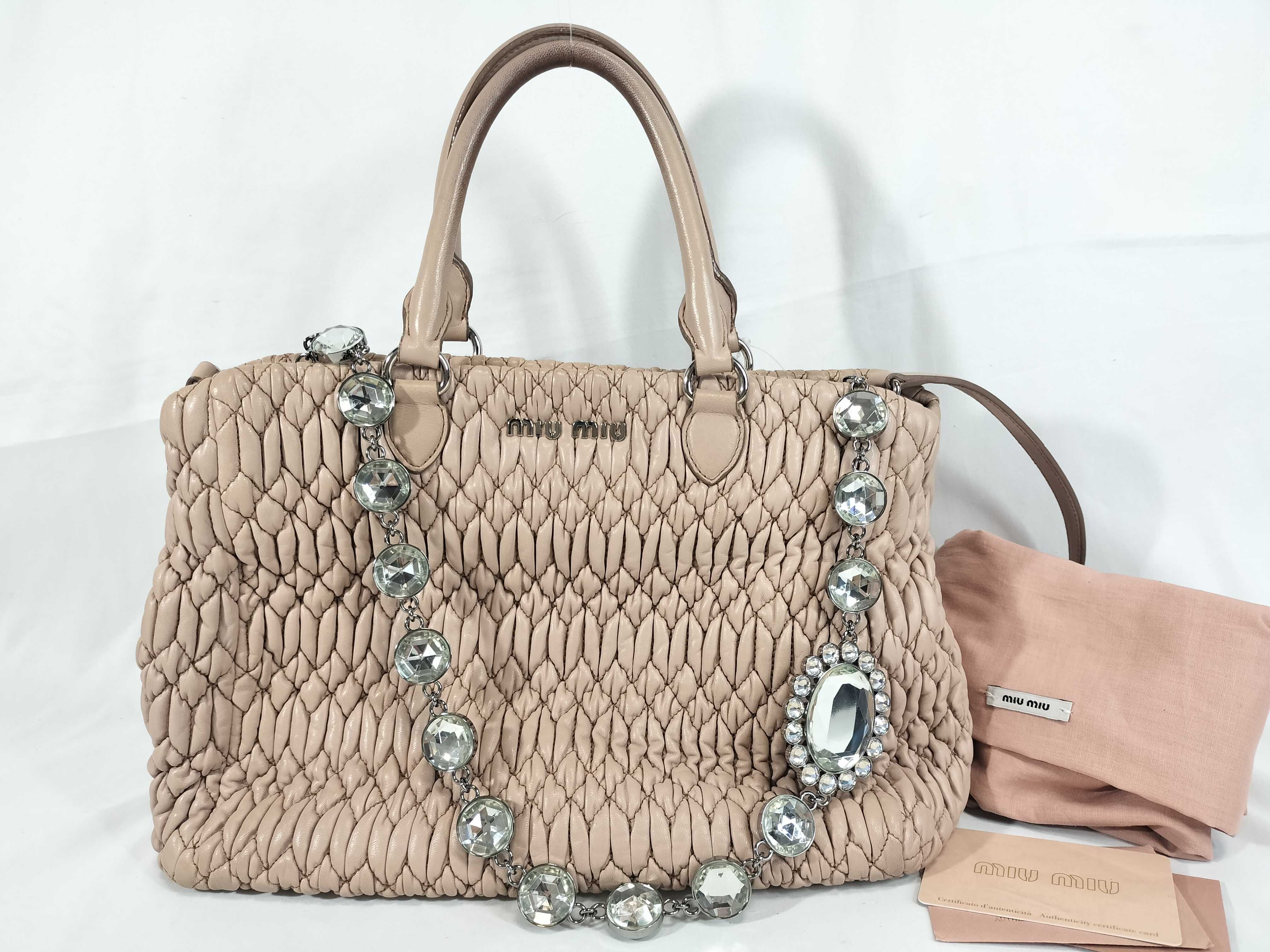 Nappa Crystal 2-Way Handbag RN0958