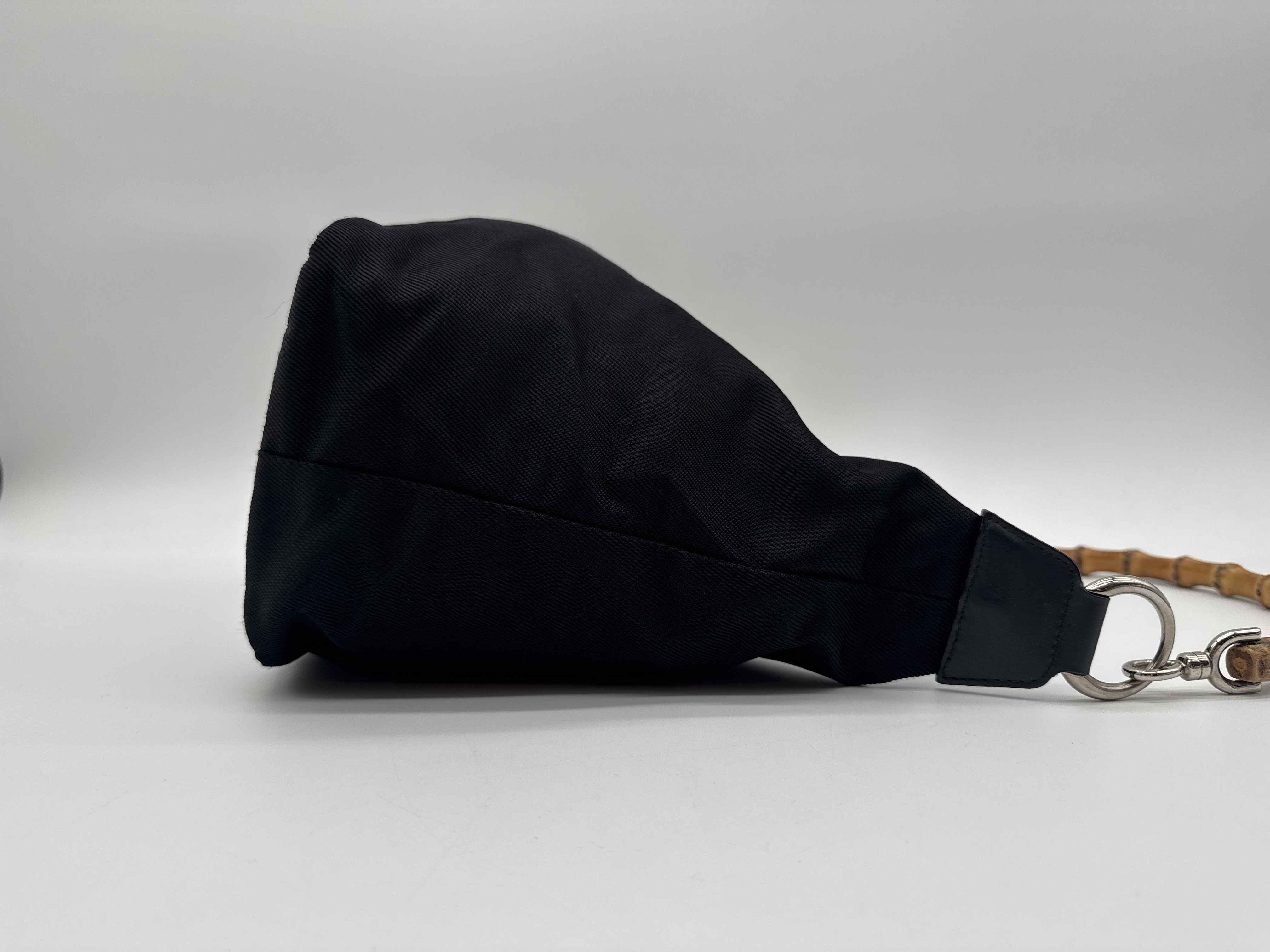 Bamboo One-Shoulder Bag, Black — view 3