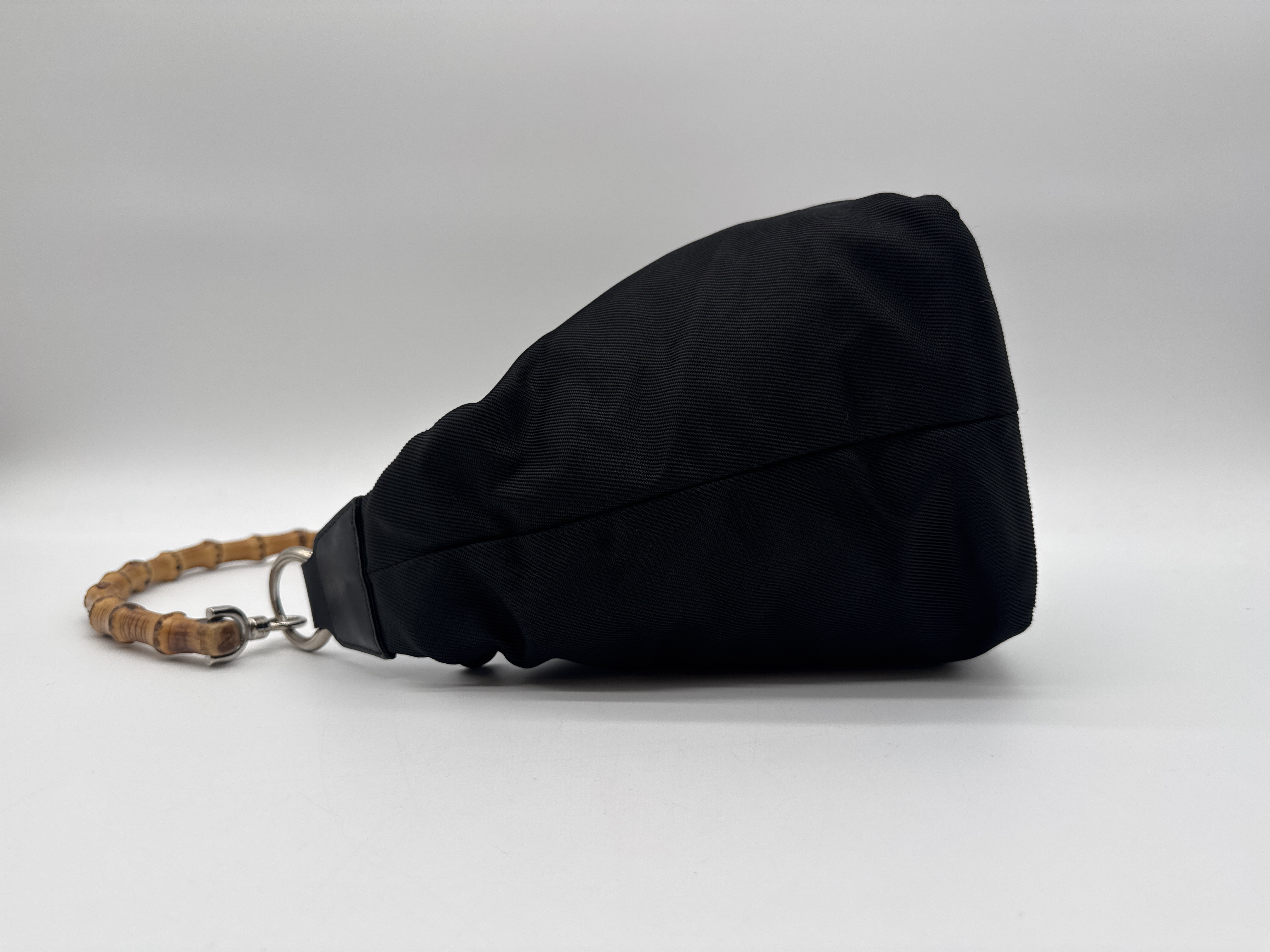 Bamboo One-Shoulder Bag, Black — view 4