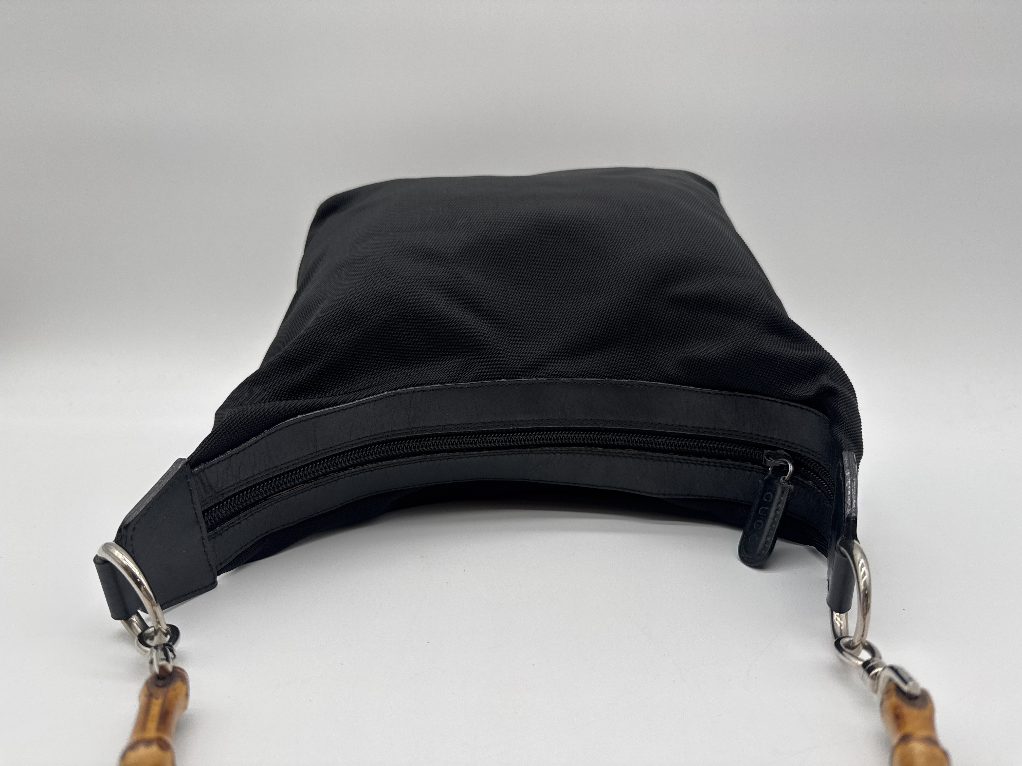 Bamboo One-Shoulder Bag, Black — view 5