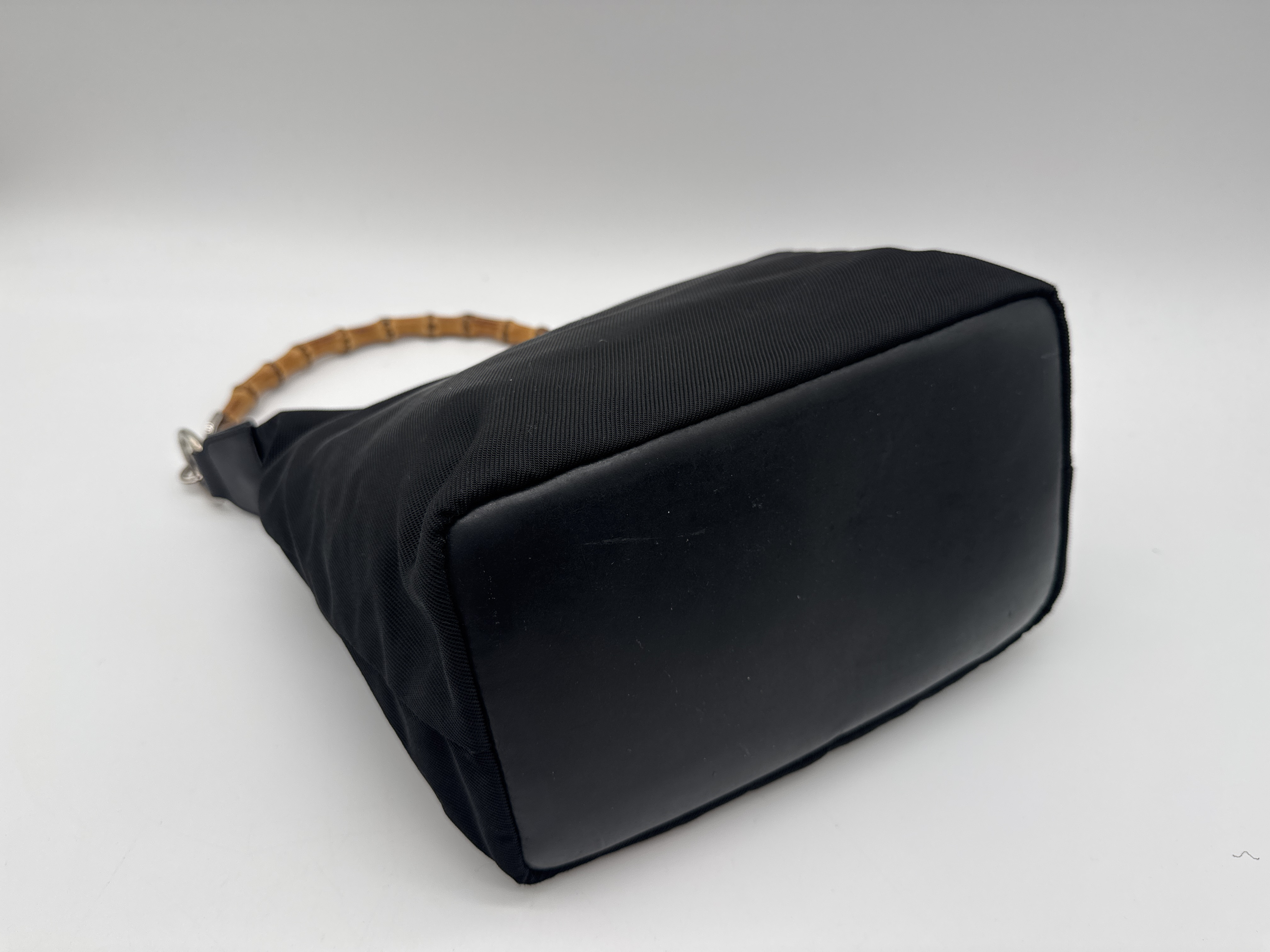 Bamboo One-Shoulder Bag, Black — view 7