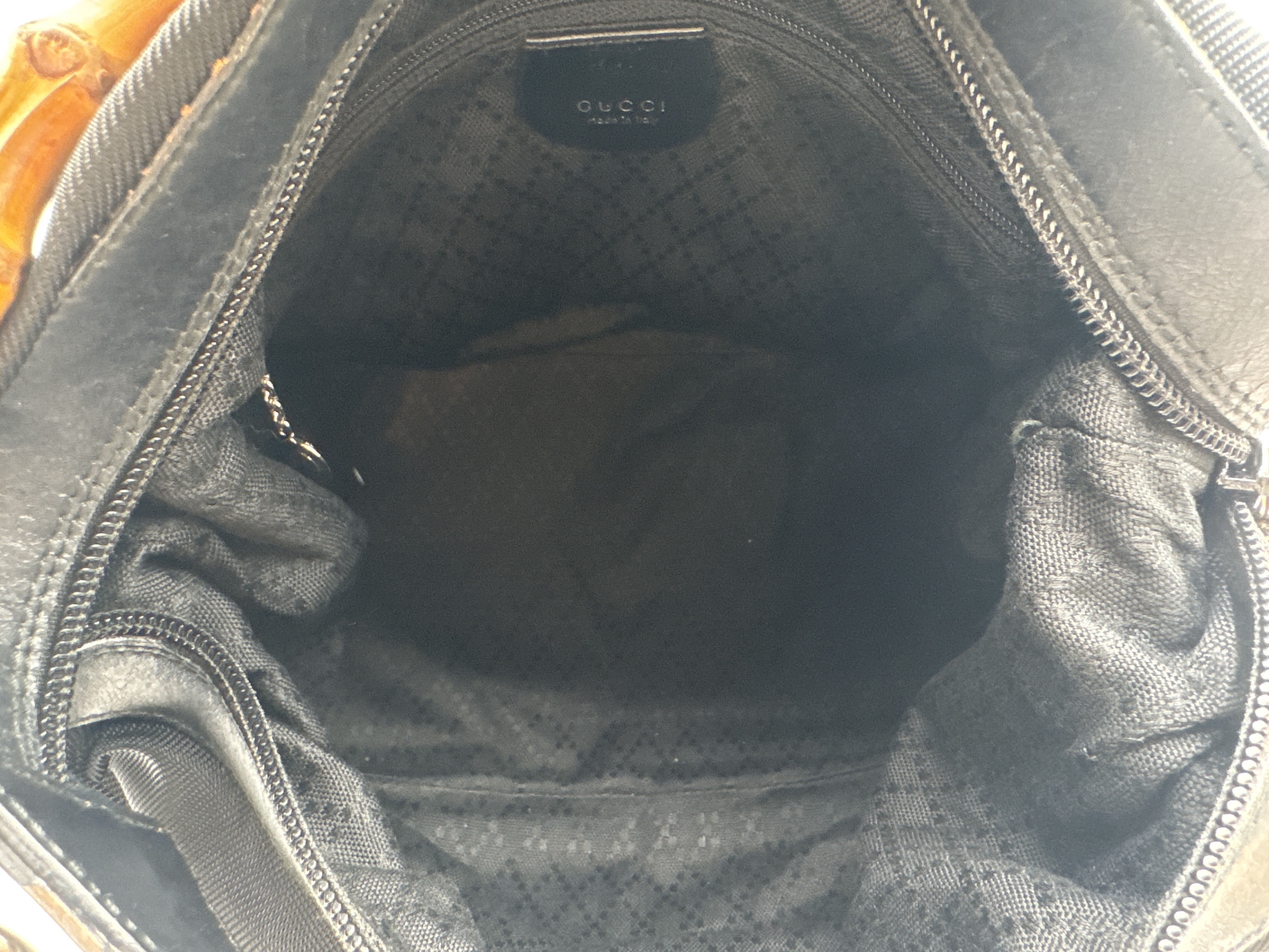 Bamboo One-Shoulder Bag, Black — view 9
