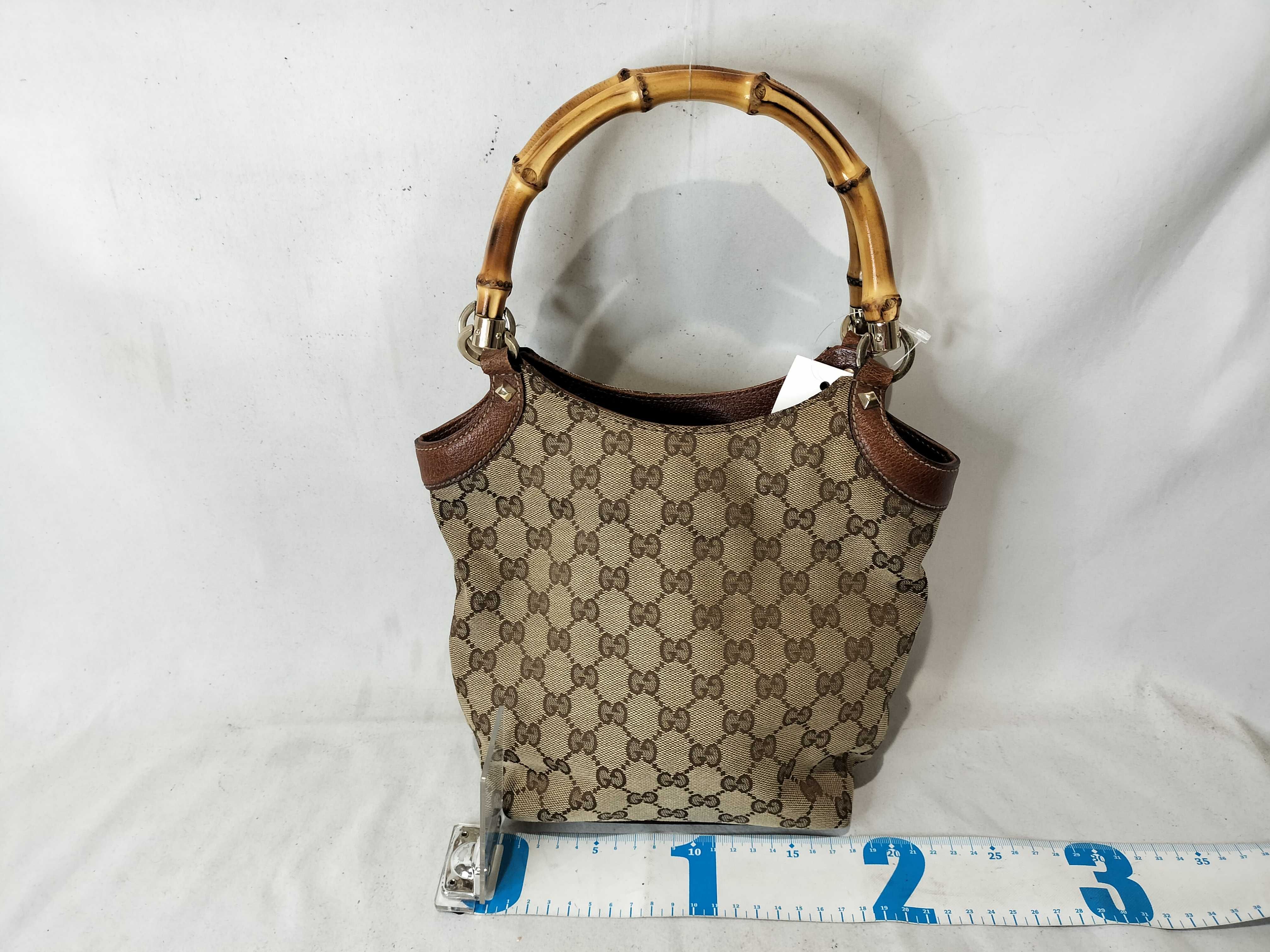 GG Canvas Bamboo Handbag 140203 205027 — view 2