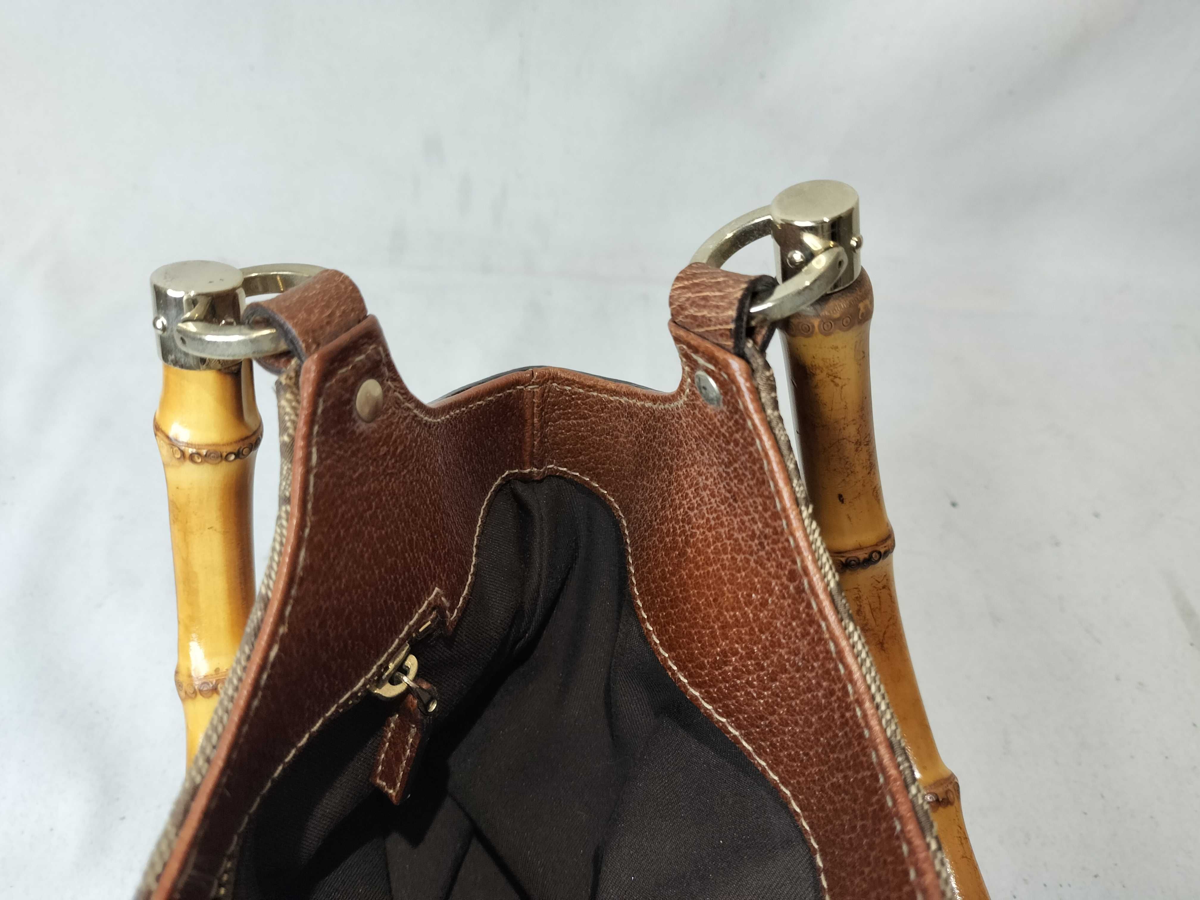 GG Canvas Bamboo Handbag 140203 205027 — view 11