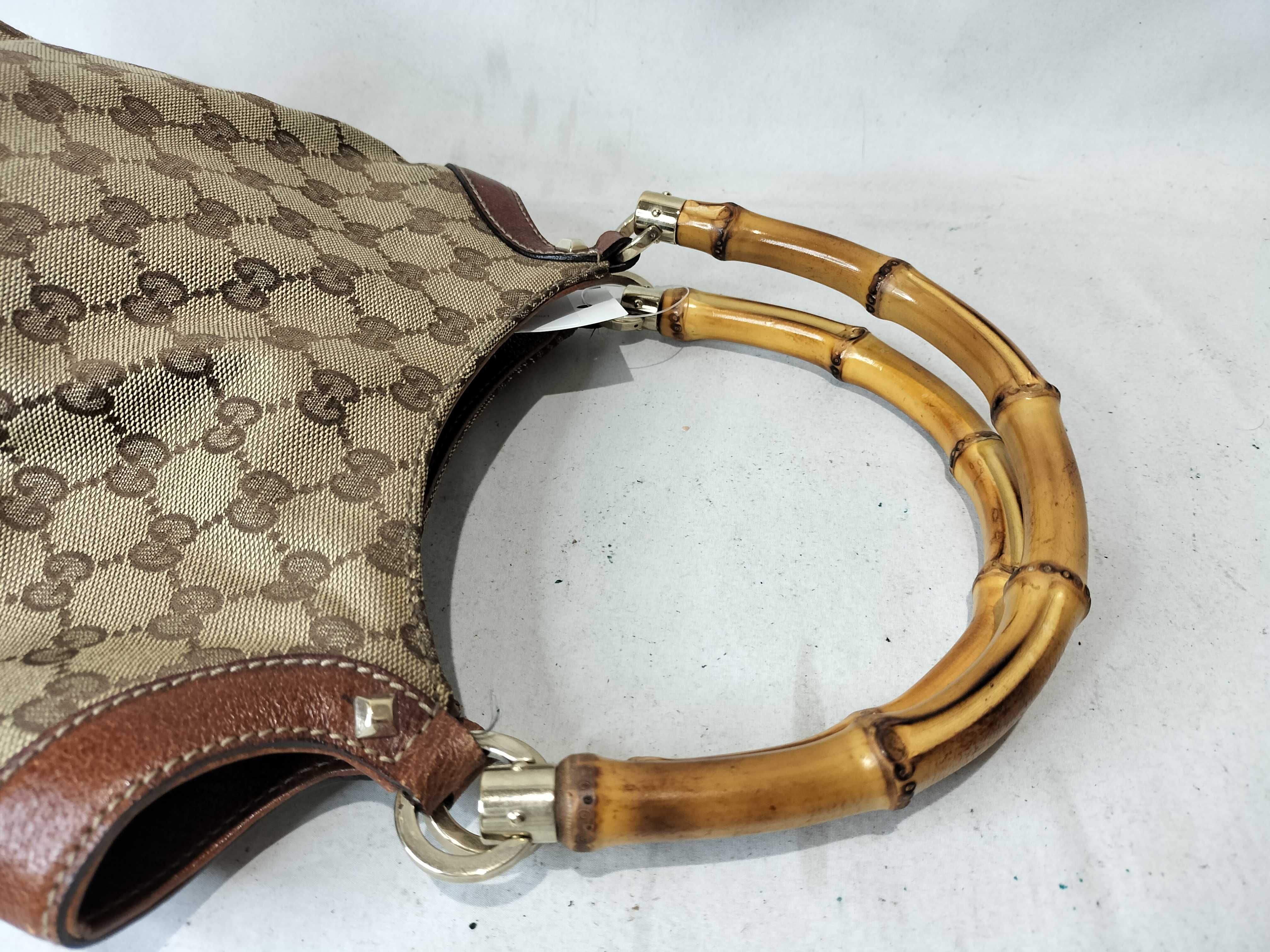 GG Canvas Bamboo Handbag 140203 205027 — view 3