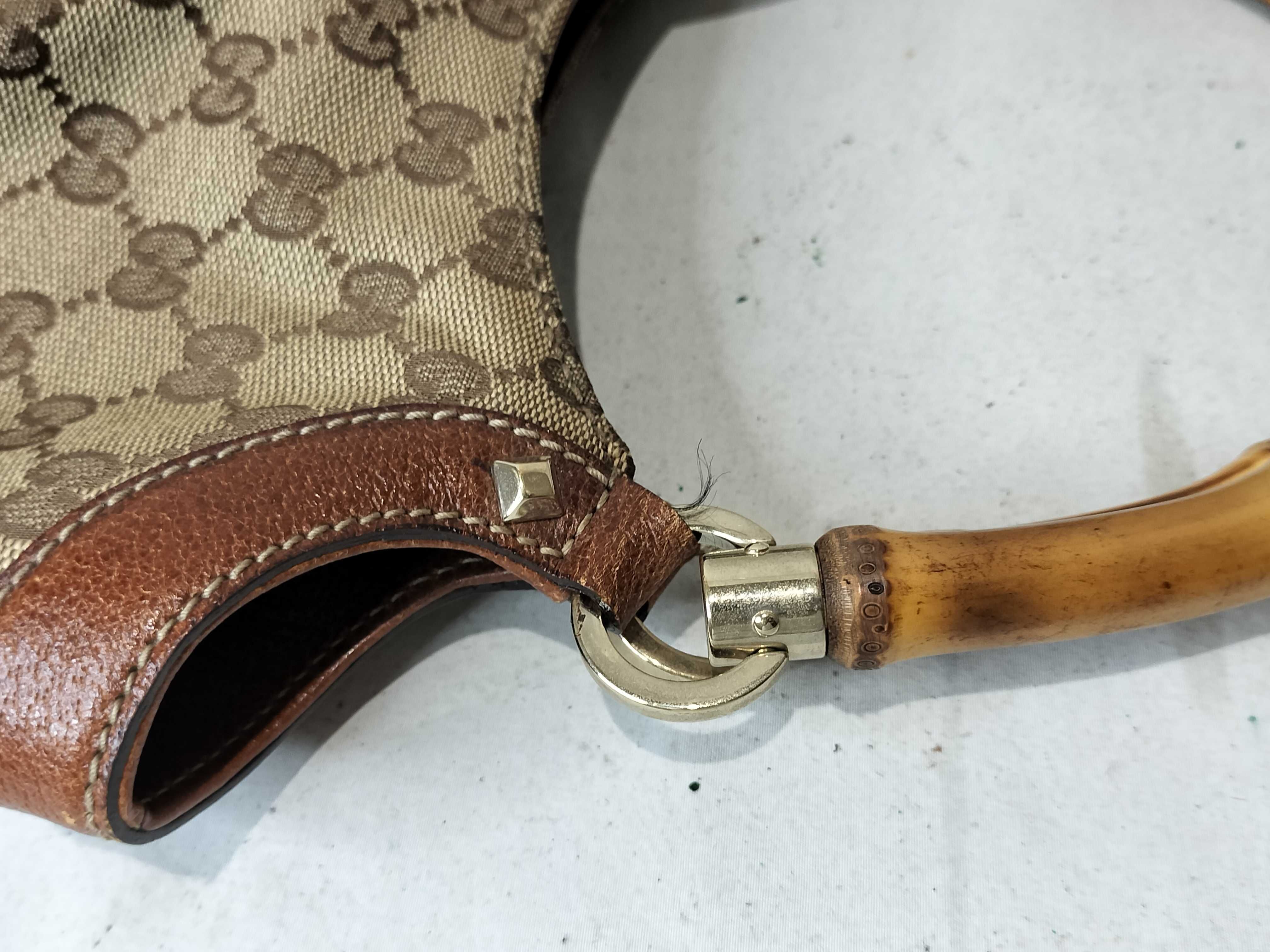 GG Canvas Bamboo Handbag 140203 205027 — view 5