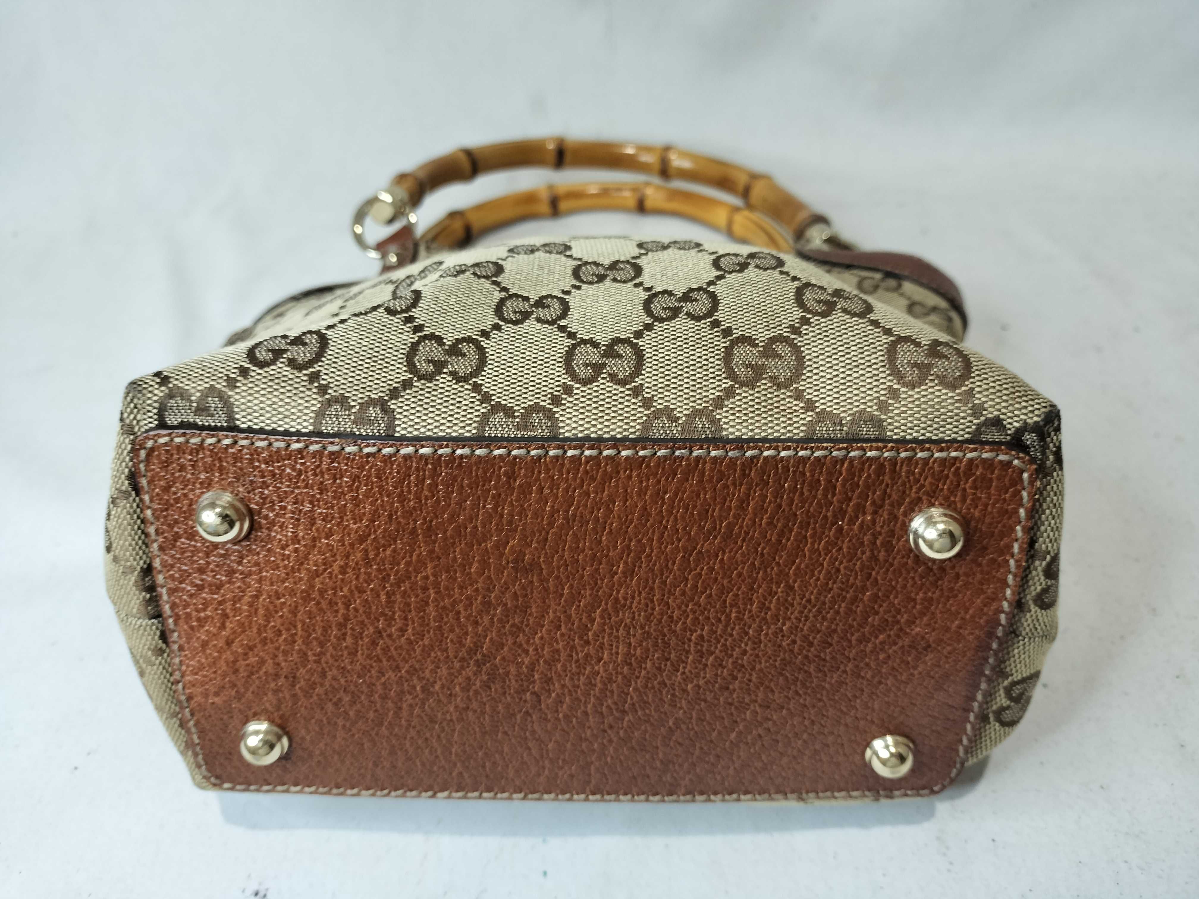 GG Canvas Bamboo Handbag 140203 205027 — view 7