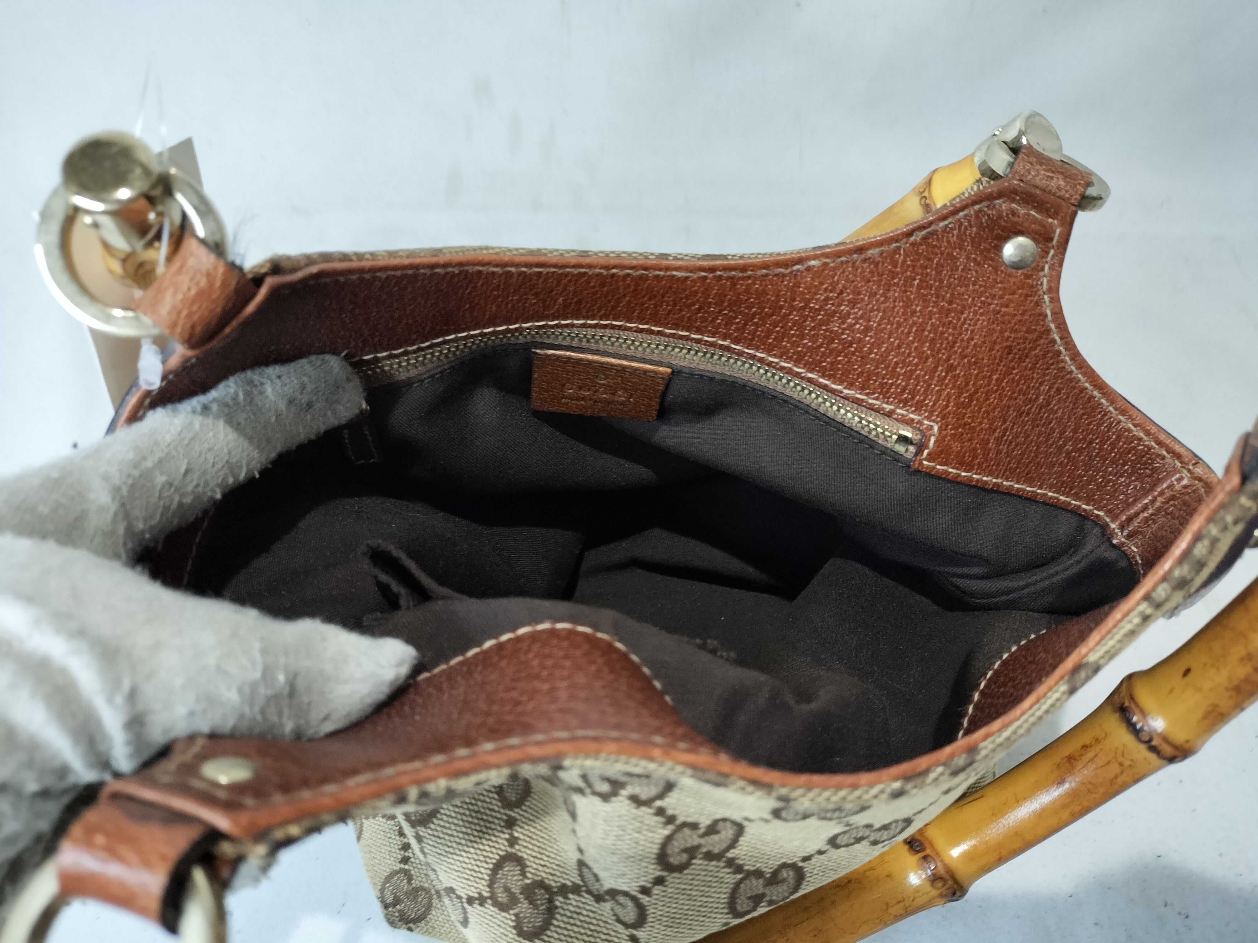 GG Canvas Bamboo Handbag 140203 205027 — view 8