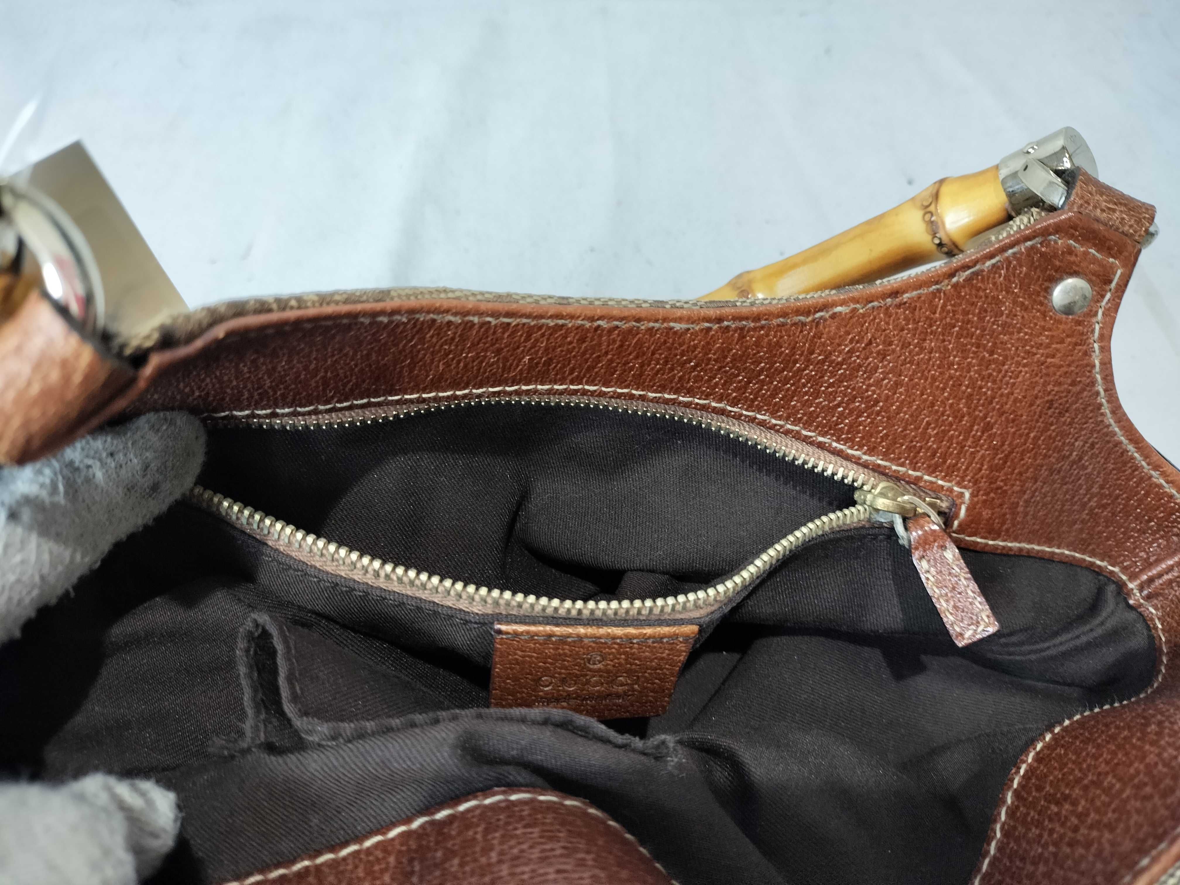 GG Canvas Bamboo Handbag 140203 205027 — view 9