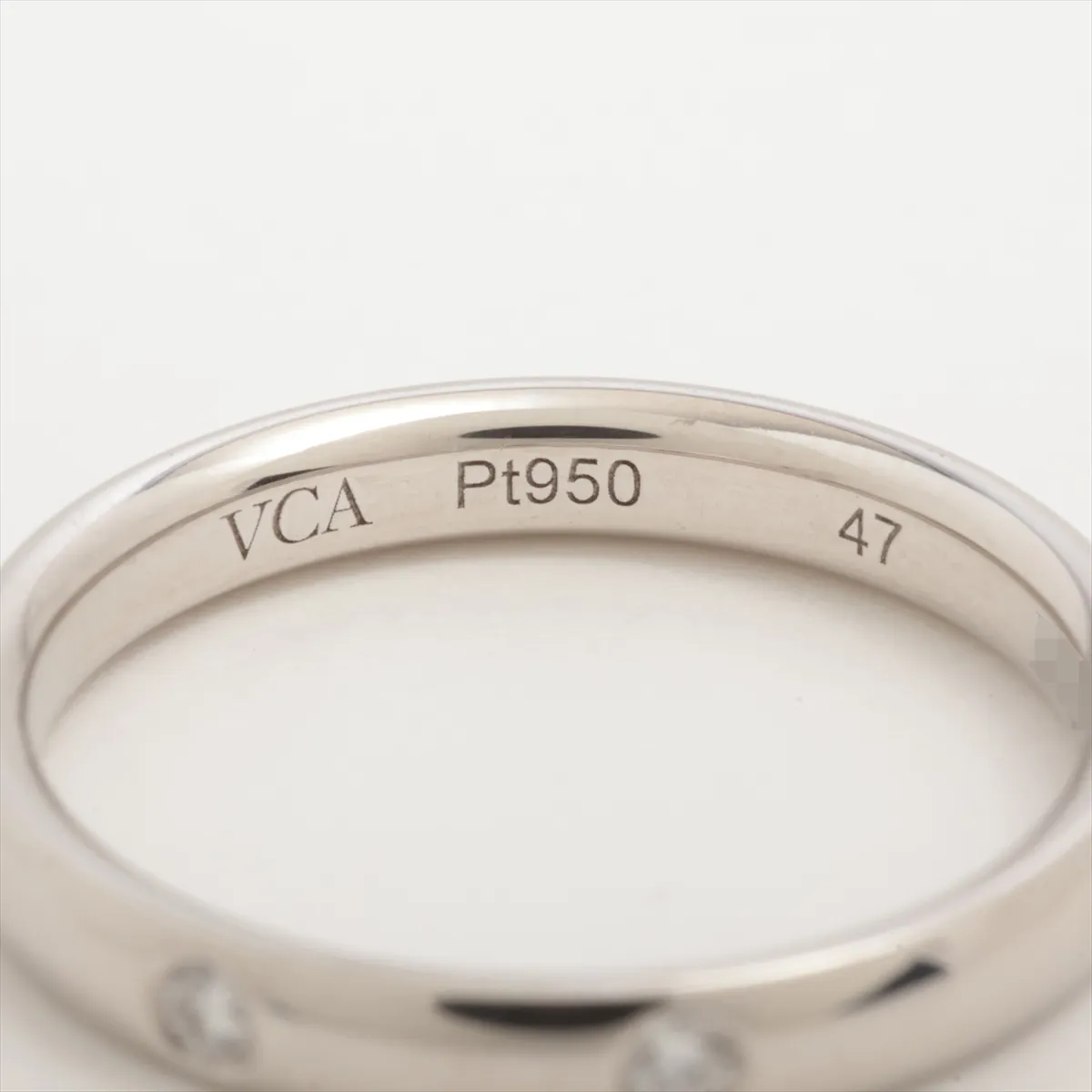 Infini Etoile 3P Diamond Ring, Pt950, 3.3g, Size 47, JX150317 — view 3