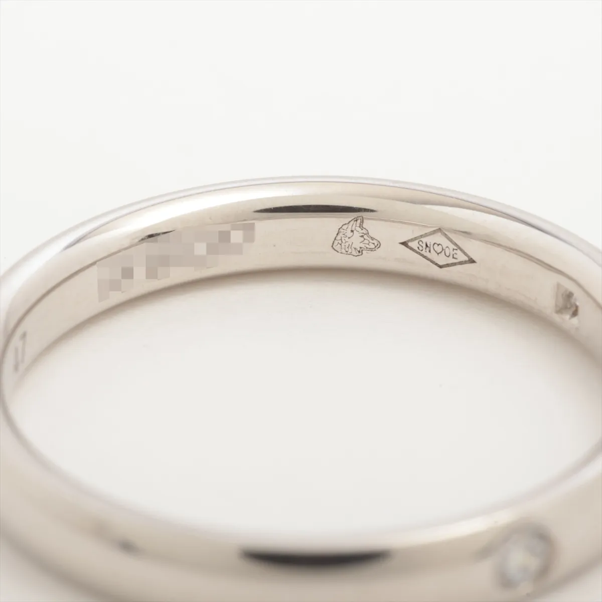 Infini Etoile 3P Diamond Ring, Pt950, 3.3g, Size 47, JX150317 — view 4