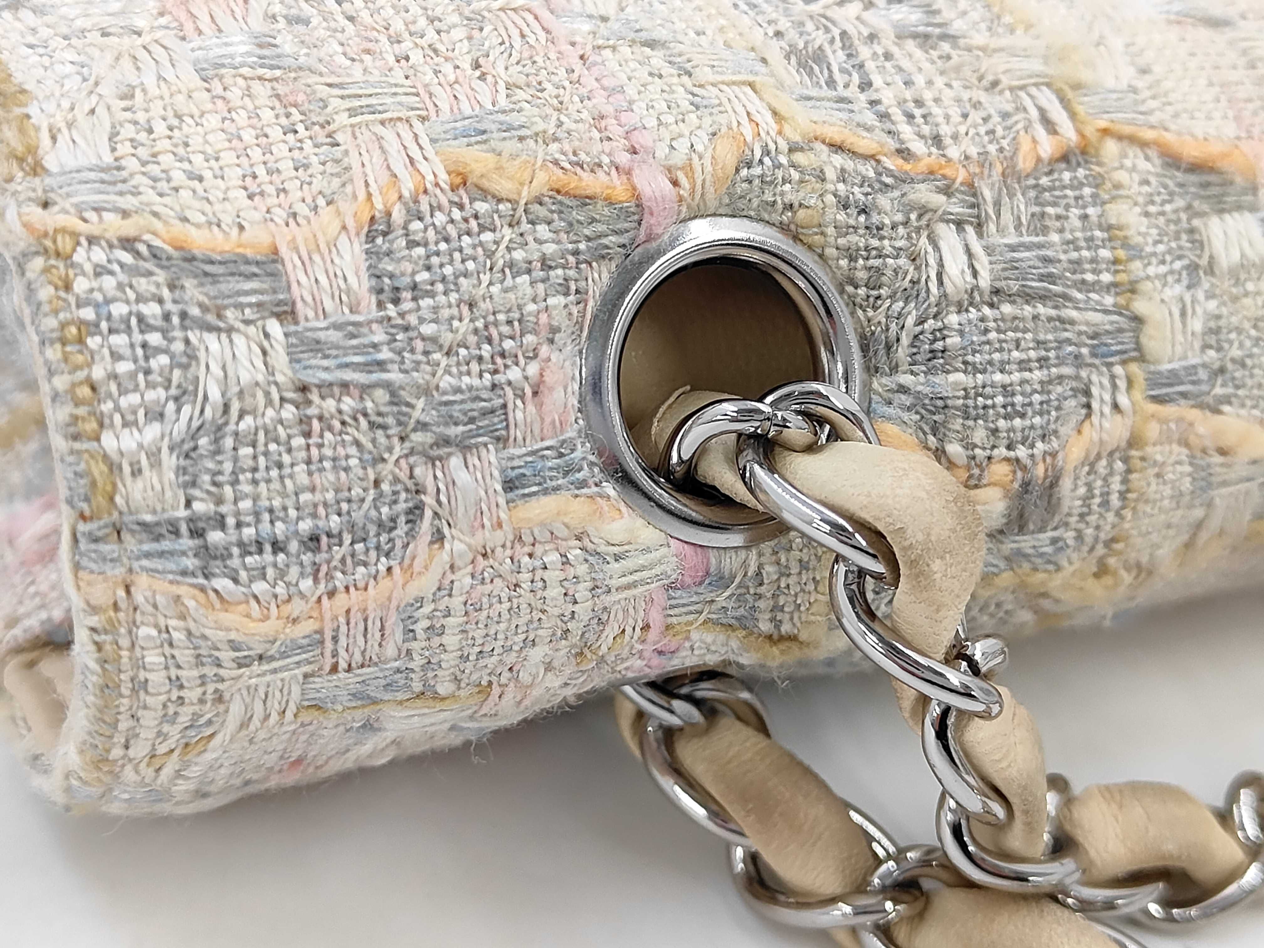 Double Flap Tweed Shoulder Bag — view 6
