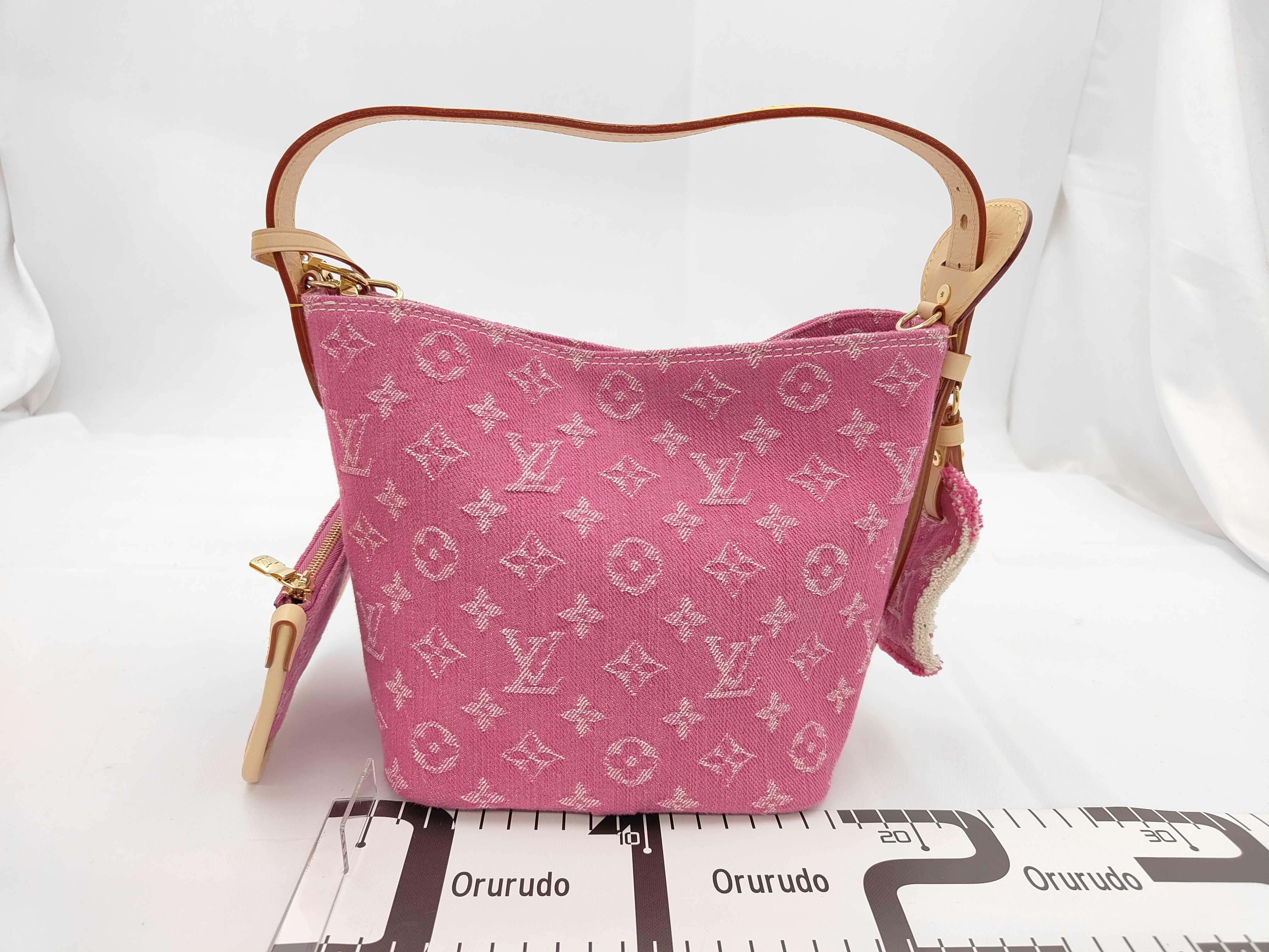 Denim Rendezvous All-in-BB Pink M27626 RFID Strap Tote Bag Handbag — view 2