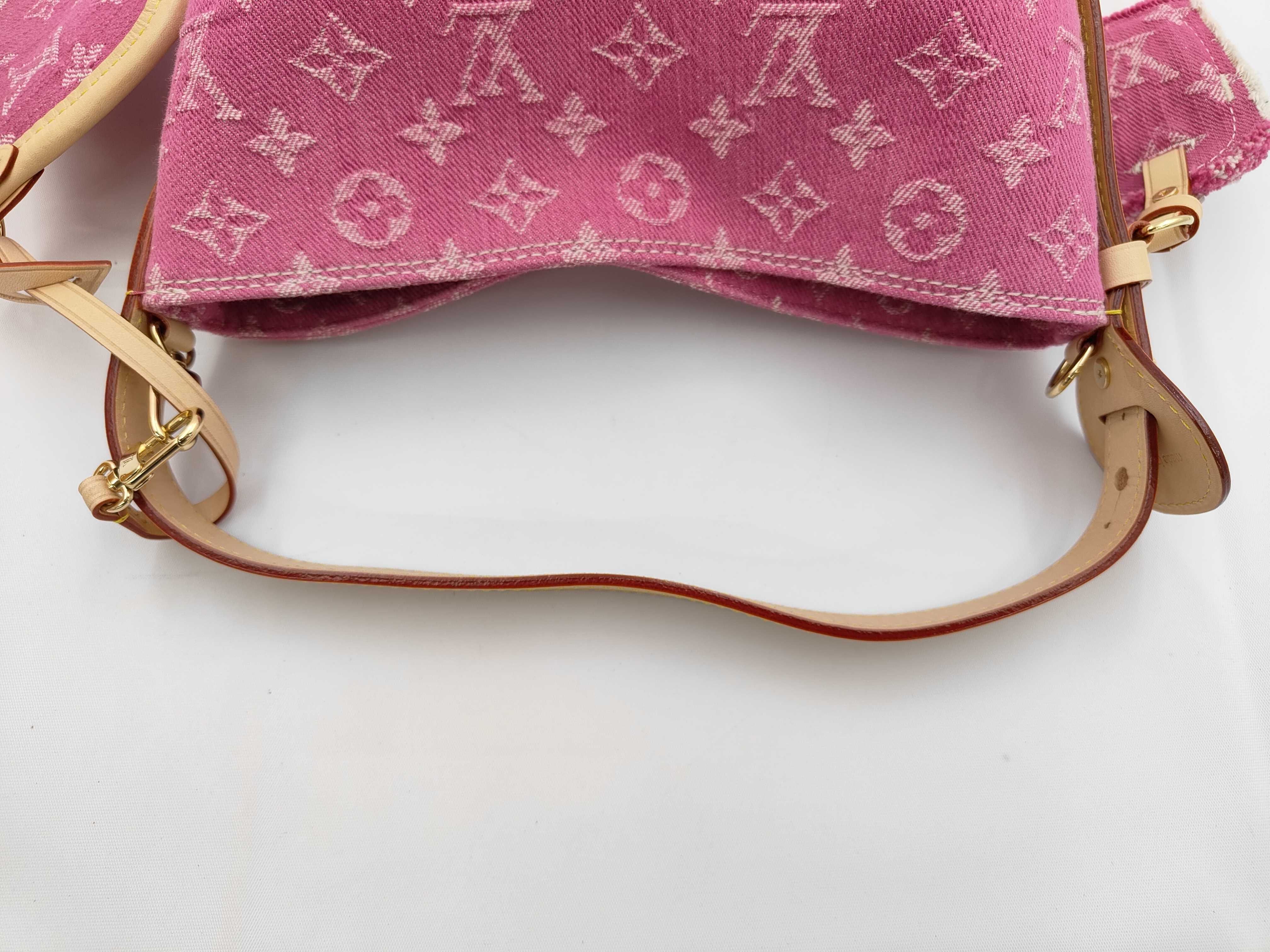 Denim Rendezvous All-in-BB Pink M27626 RFID Strap Tote Bag Handbag — view 3