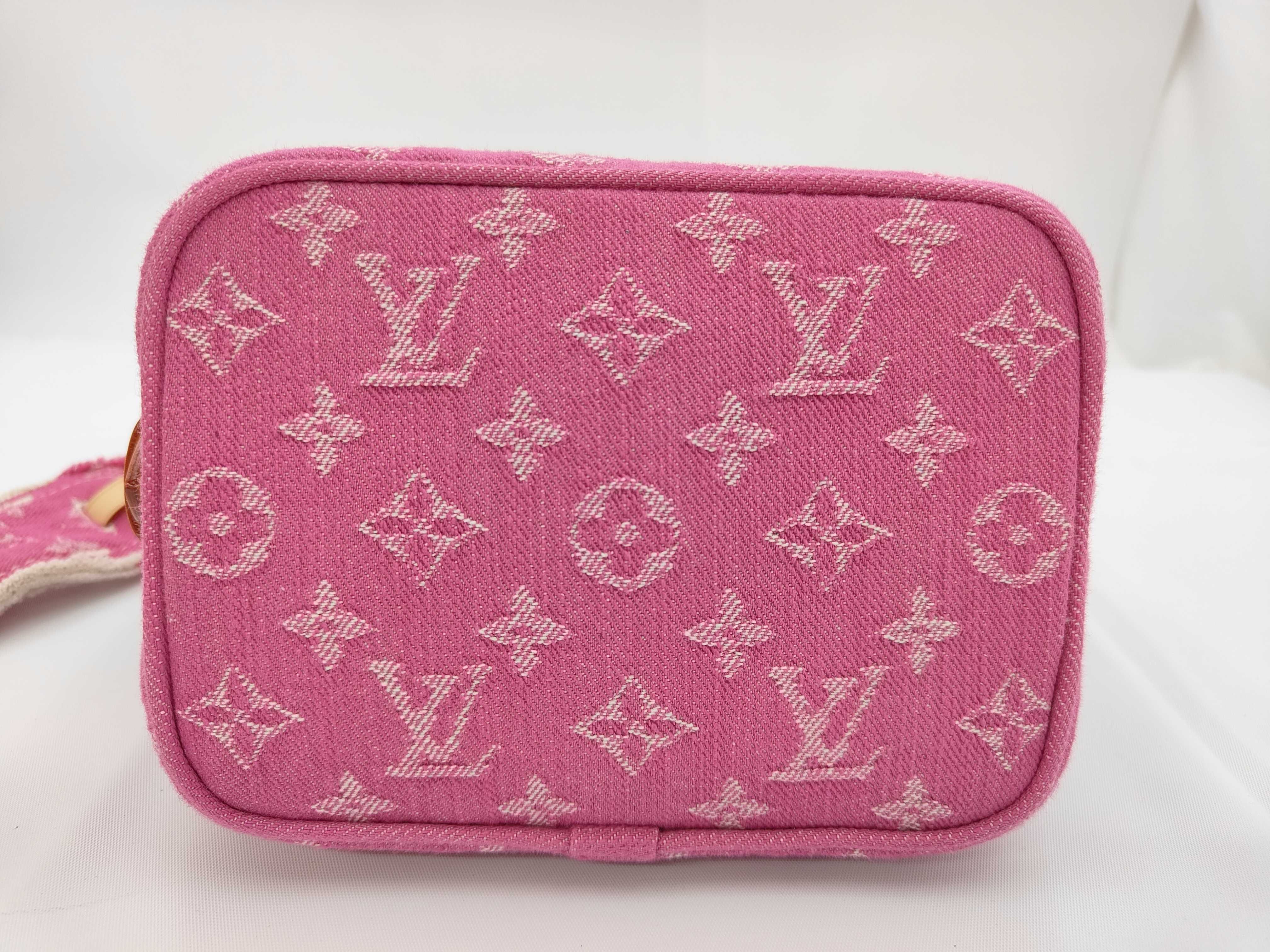 Denim Rendezvous All-in-BB Pink M27626 RFID Strap Tote Bag Handbag — view 5