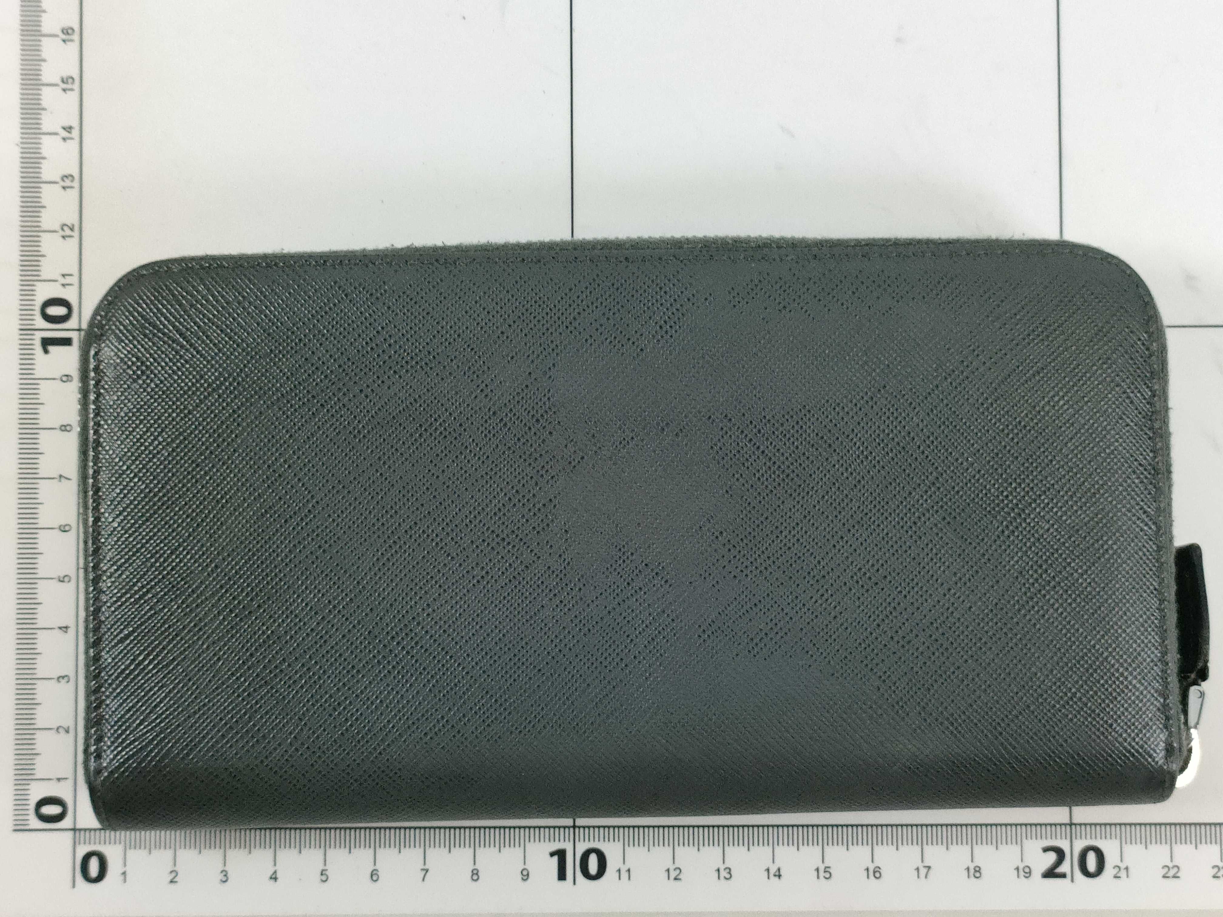 2ML317 Saffiano Long Wallet, Gray — view 2