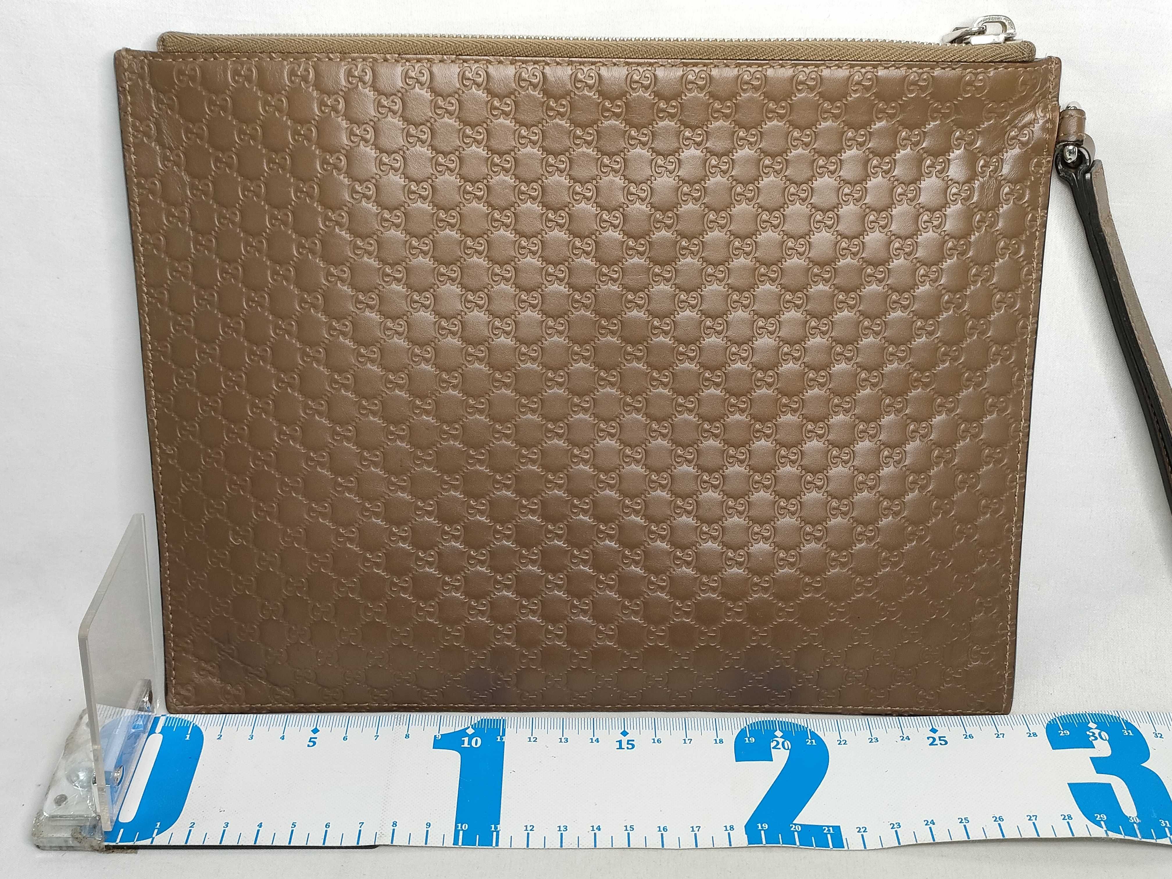 Microguccissima Leather Clutch Bag — view 2