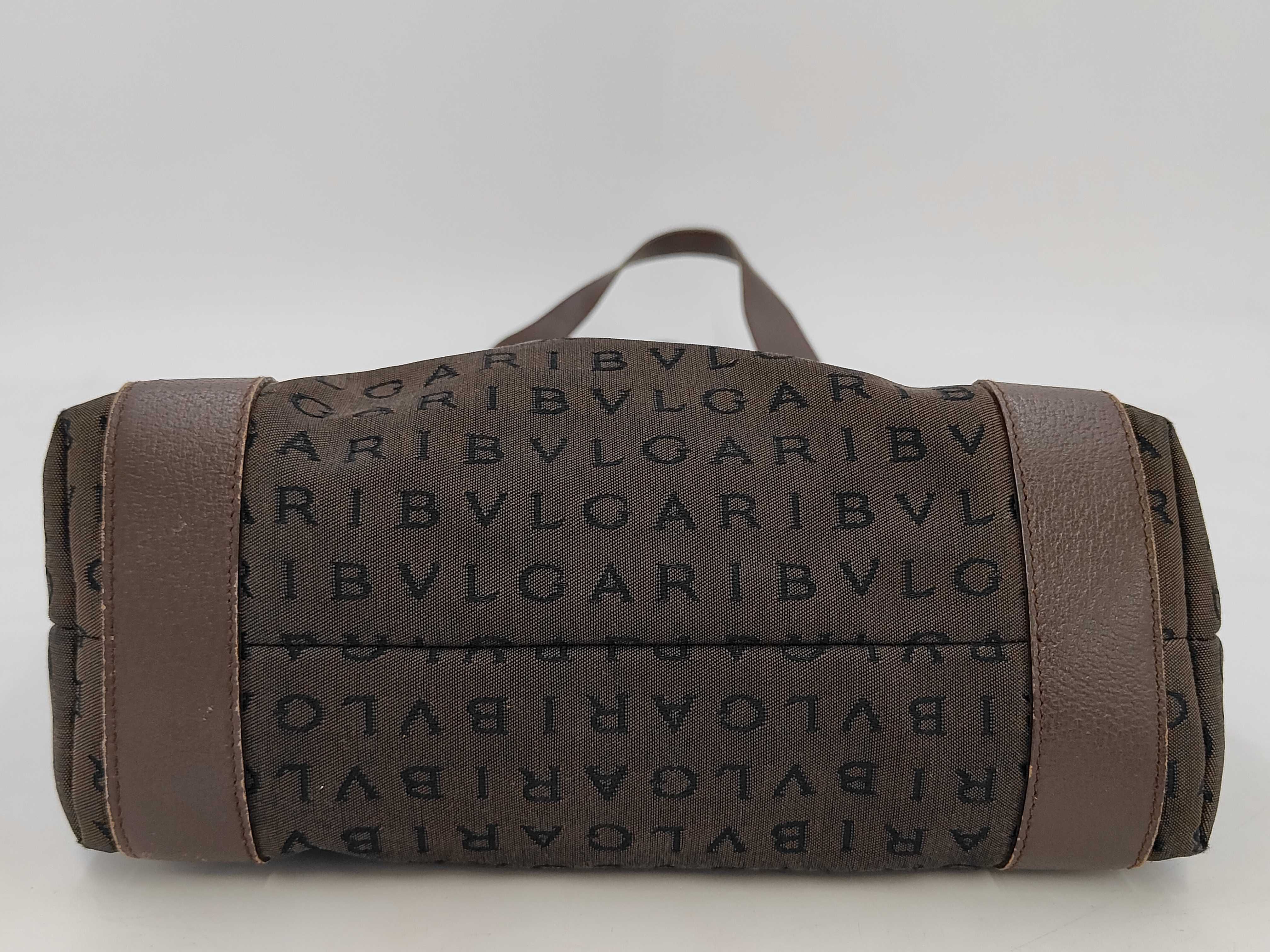 Logomania Tote Bag, Canvas, Dark Brown — view 4