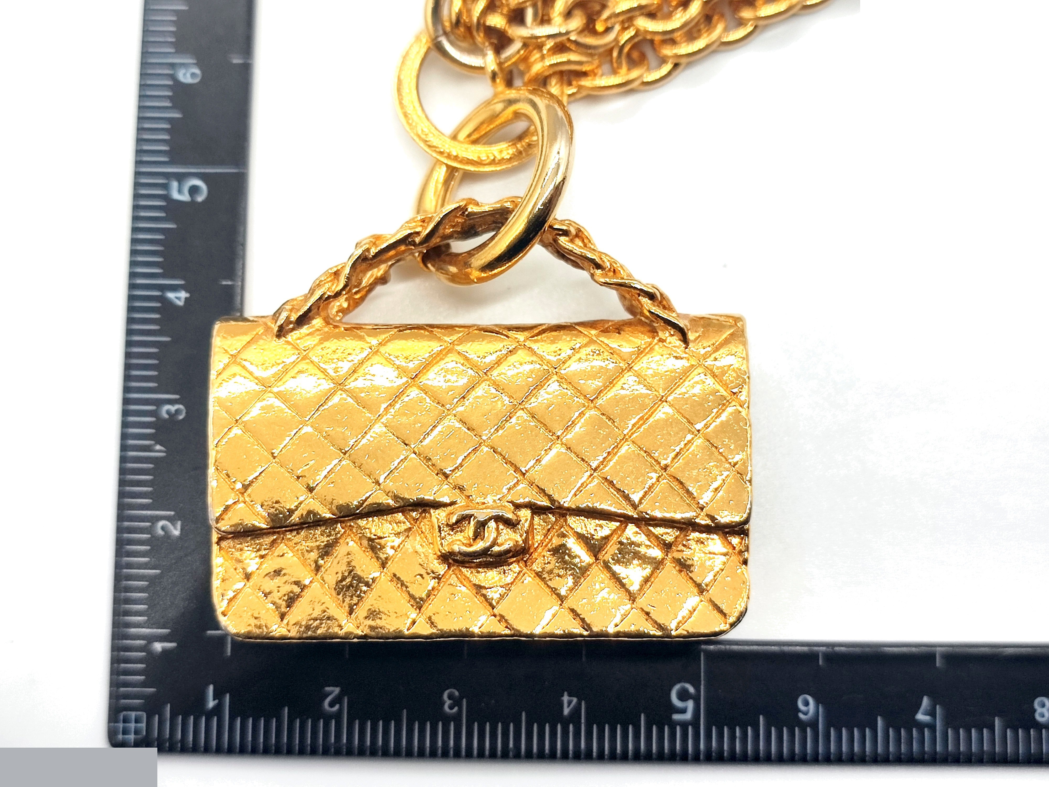 Coco Mark Matelassé Bag 4-strand Necklace, Neck circumference approx. 39cm — view 3