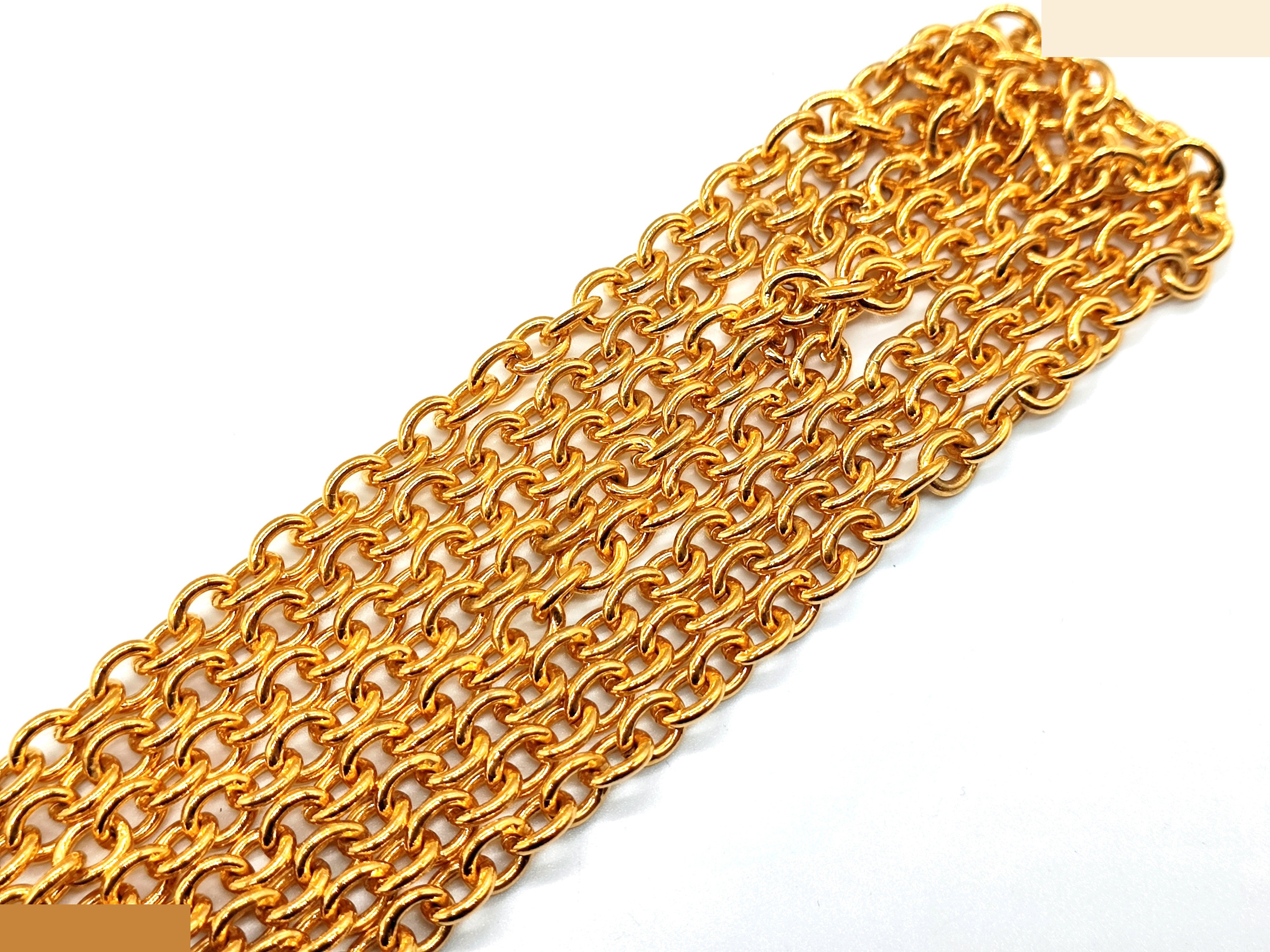 Coco Mark Matelassé Bag 4-strand Necklace, Neck circumference approx. 39cm — view 6