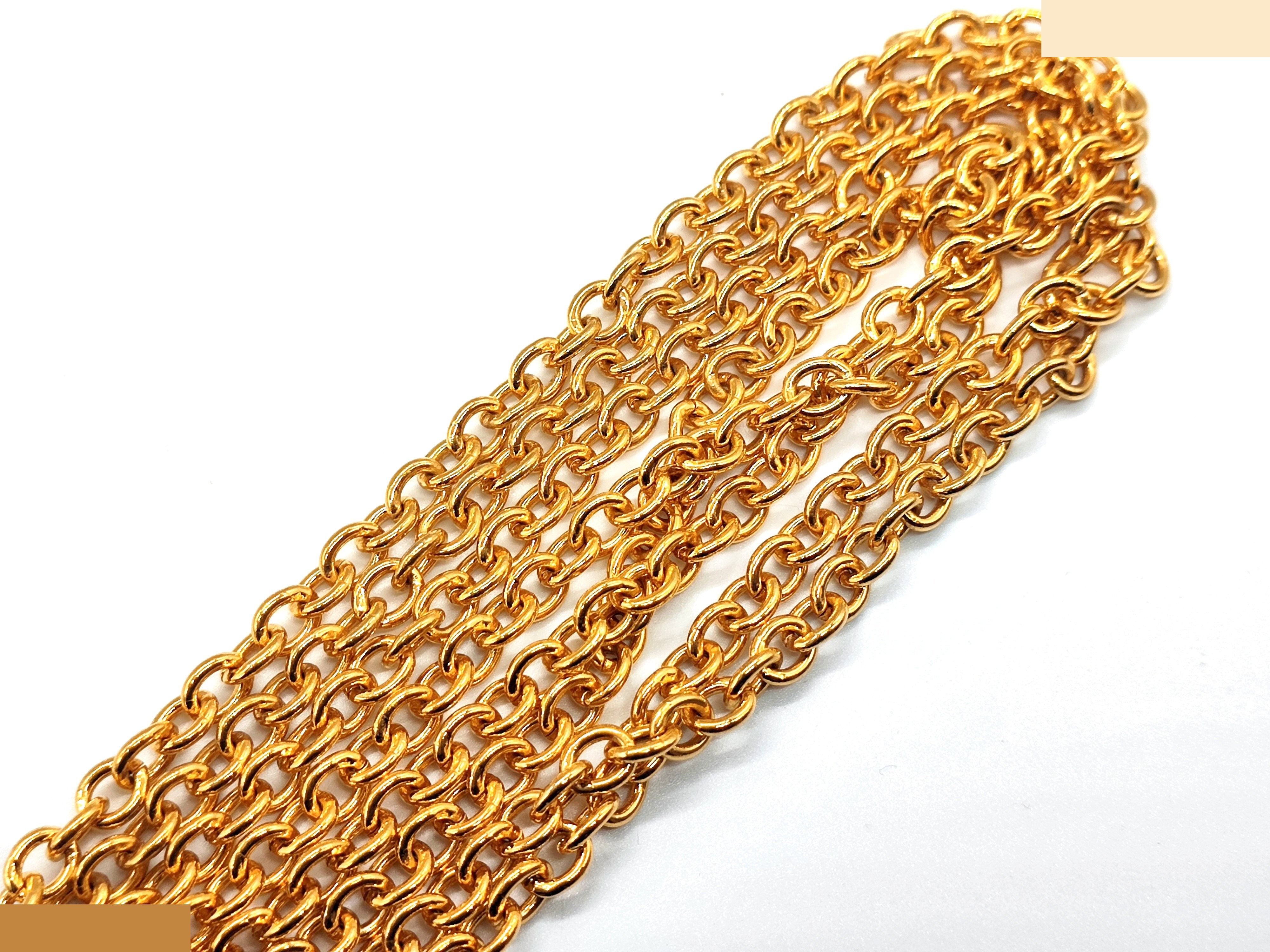 Coco Mark Matelassé Bag 4-strand Necklace, Neck circumference approx. 39cm — view 9