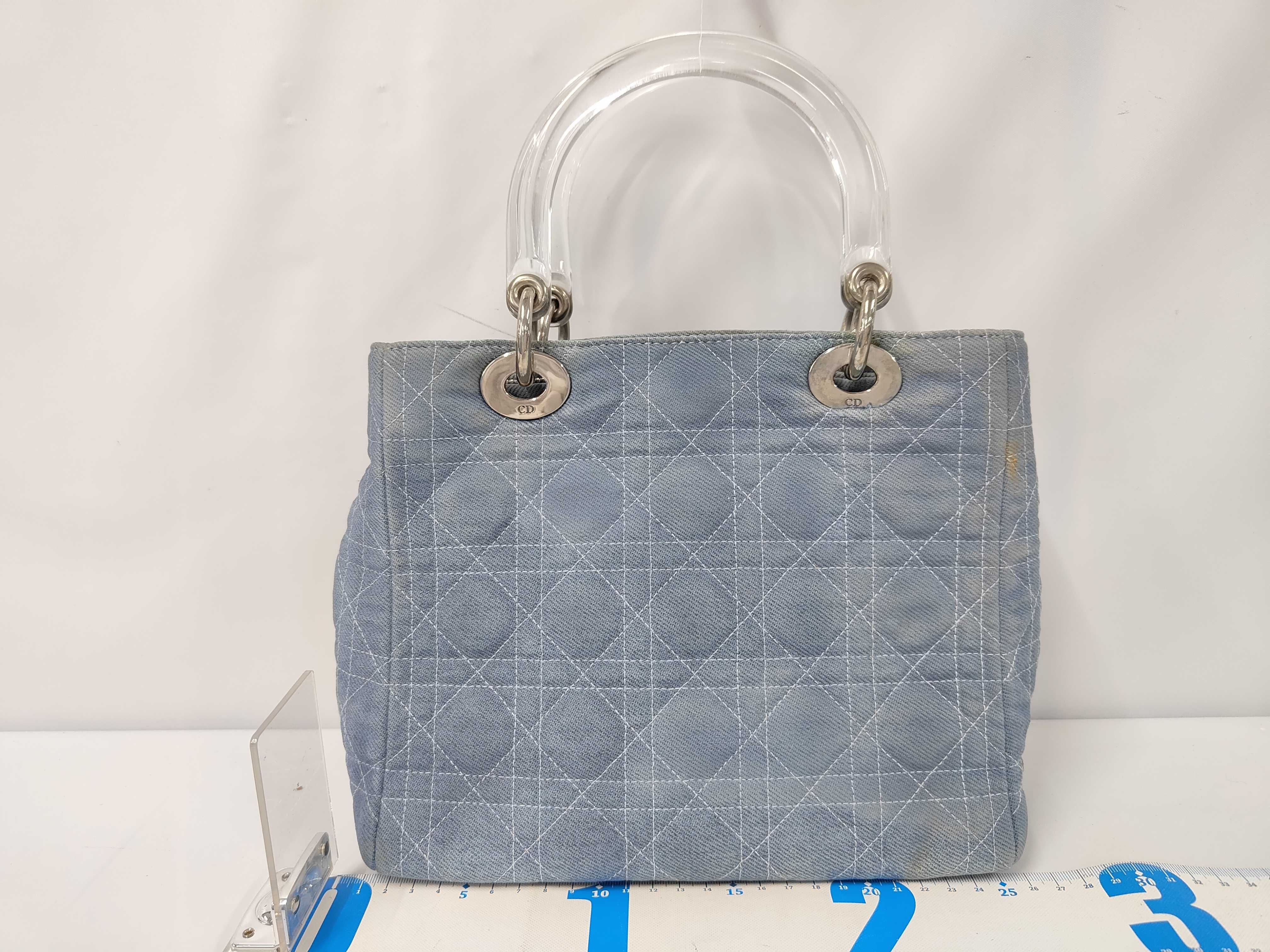 Lady Dior Denim Cannage Handbag — view 2