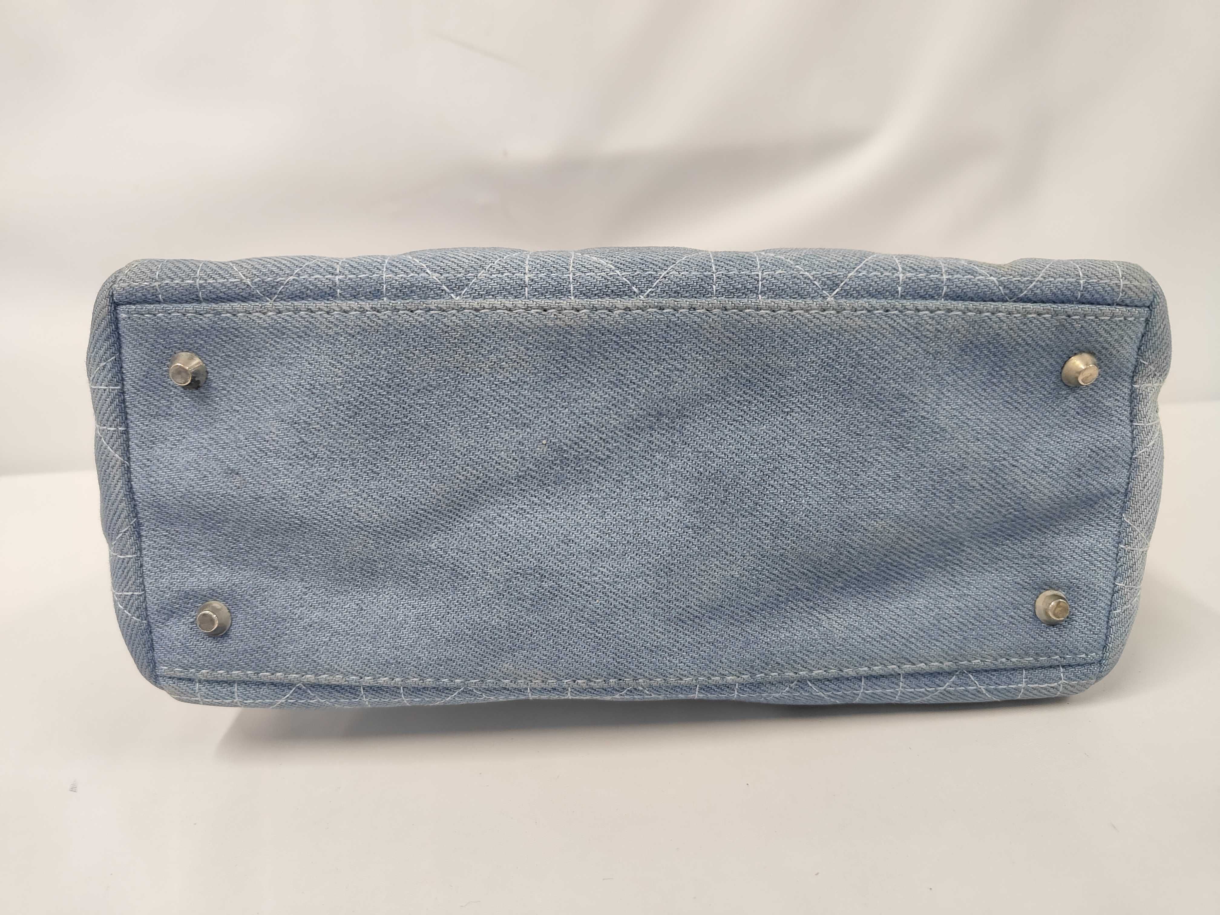 Lady Dior Denim Cannage Handbag — view 3