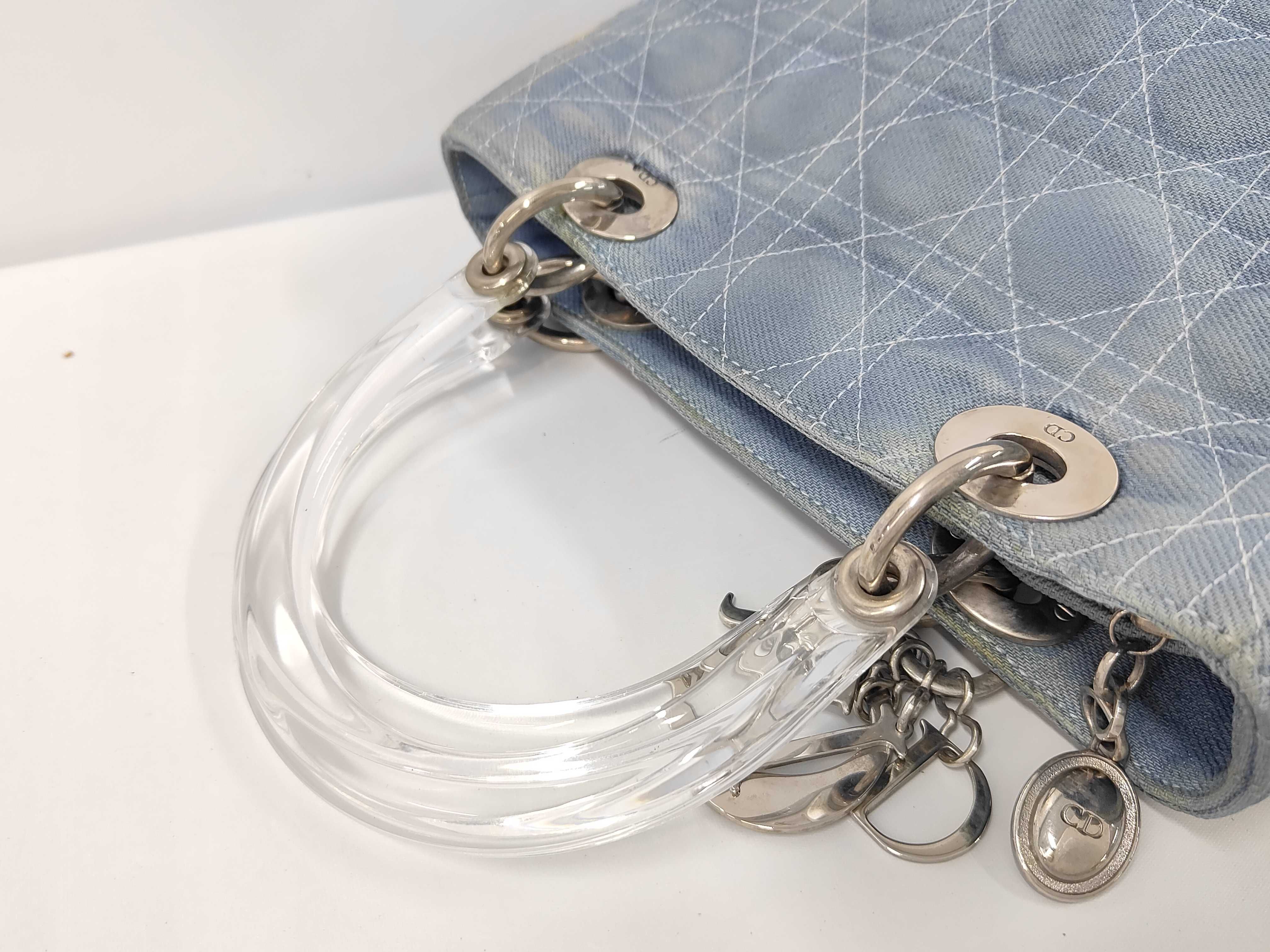 Lady Dior Denim Cannage Handbag — view 5