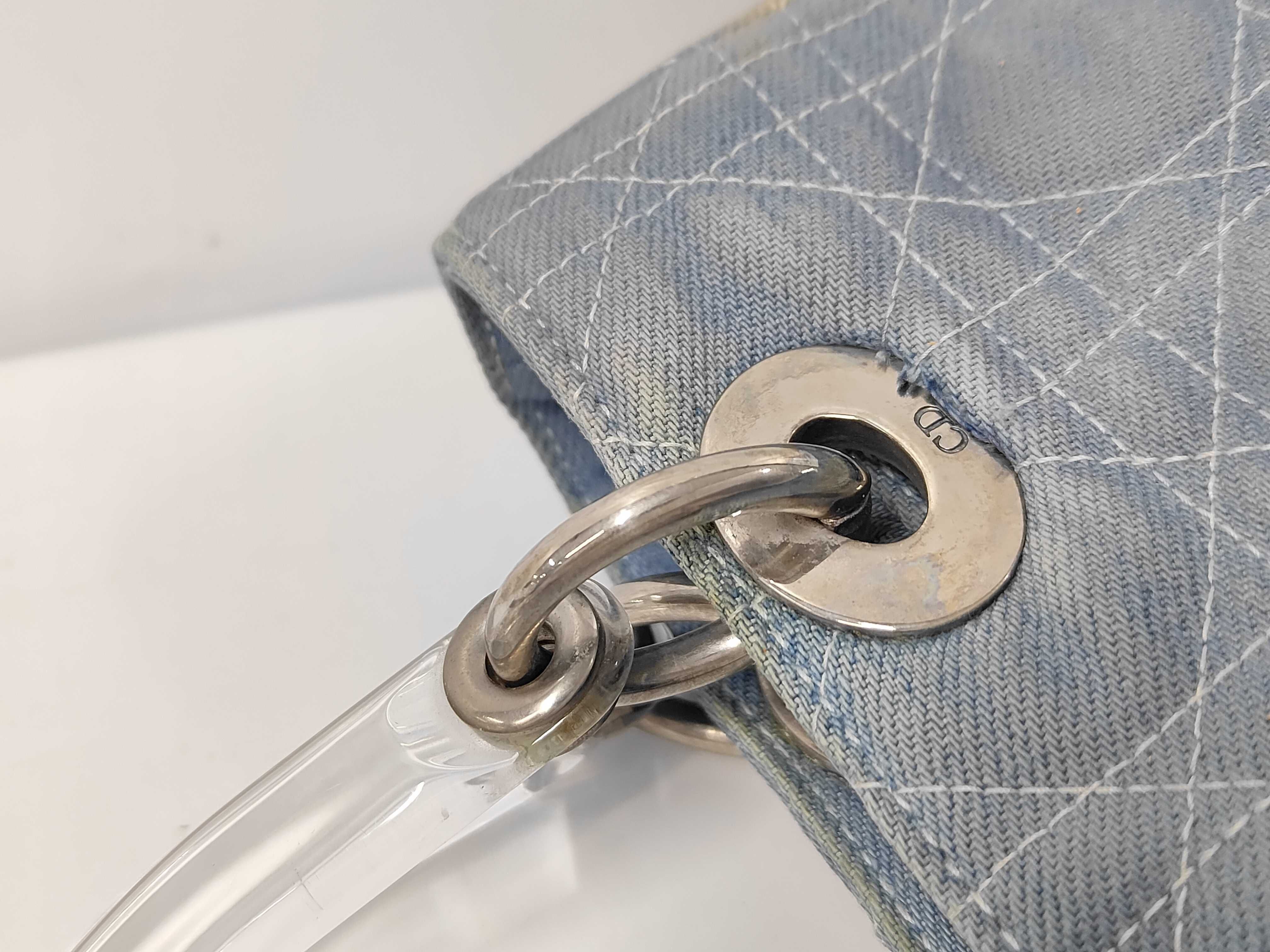 Lady Dior Denim Cannage Handbag — view 6
