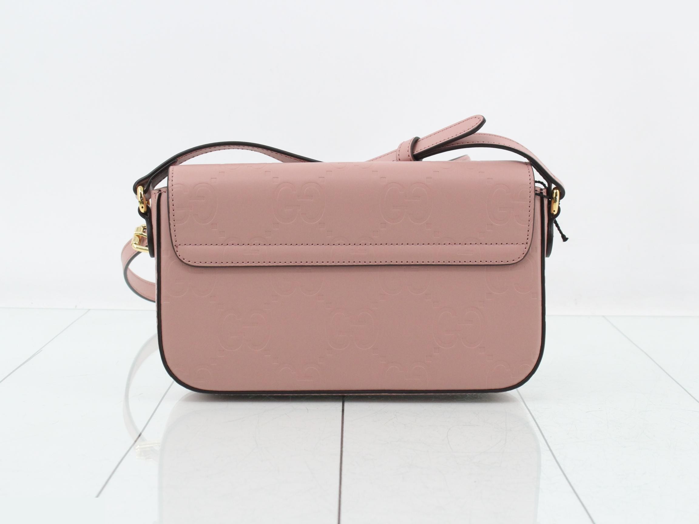 GG Super Leather Shoulder Bag, Pink — view 2