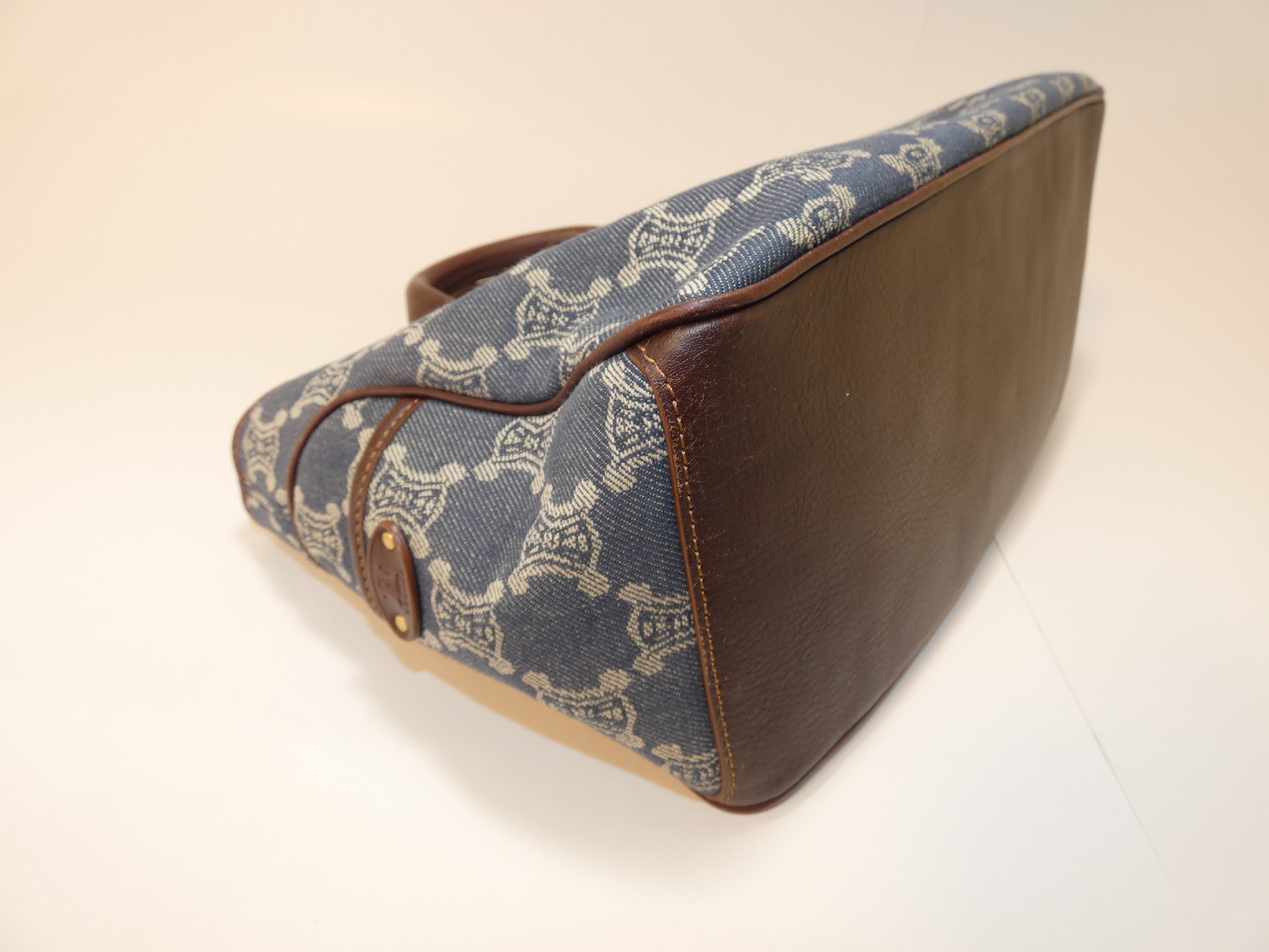 Boogie Paris Macadam Denim Leather Tote Handbag — view 6