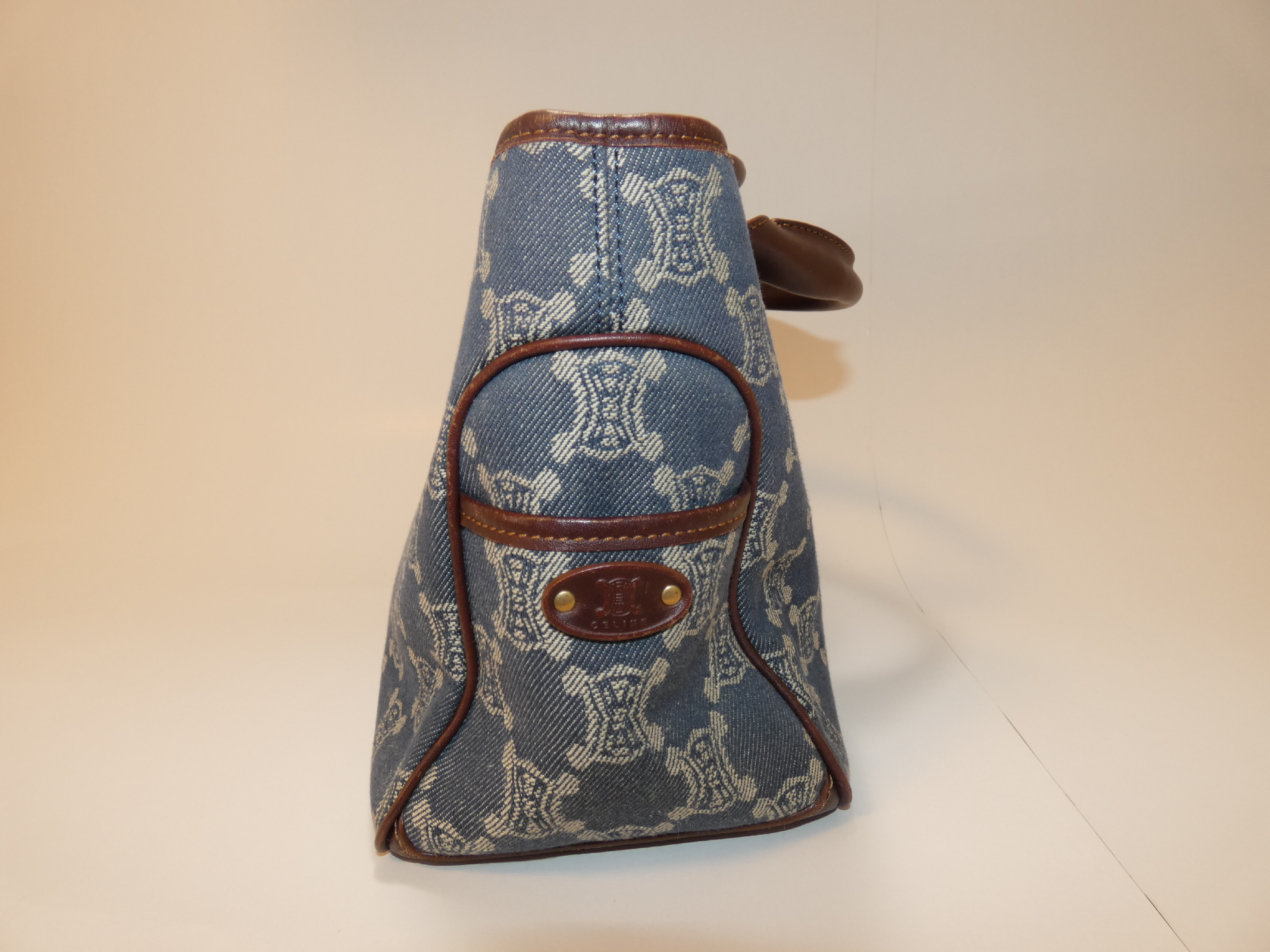 Boogie Paris Macadam Denim Leather Tote Handbag — view 8