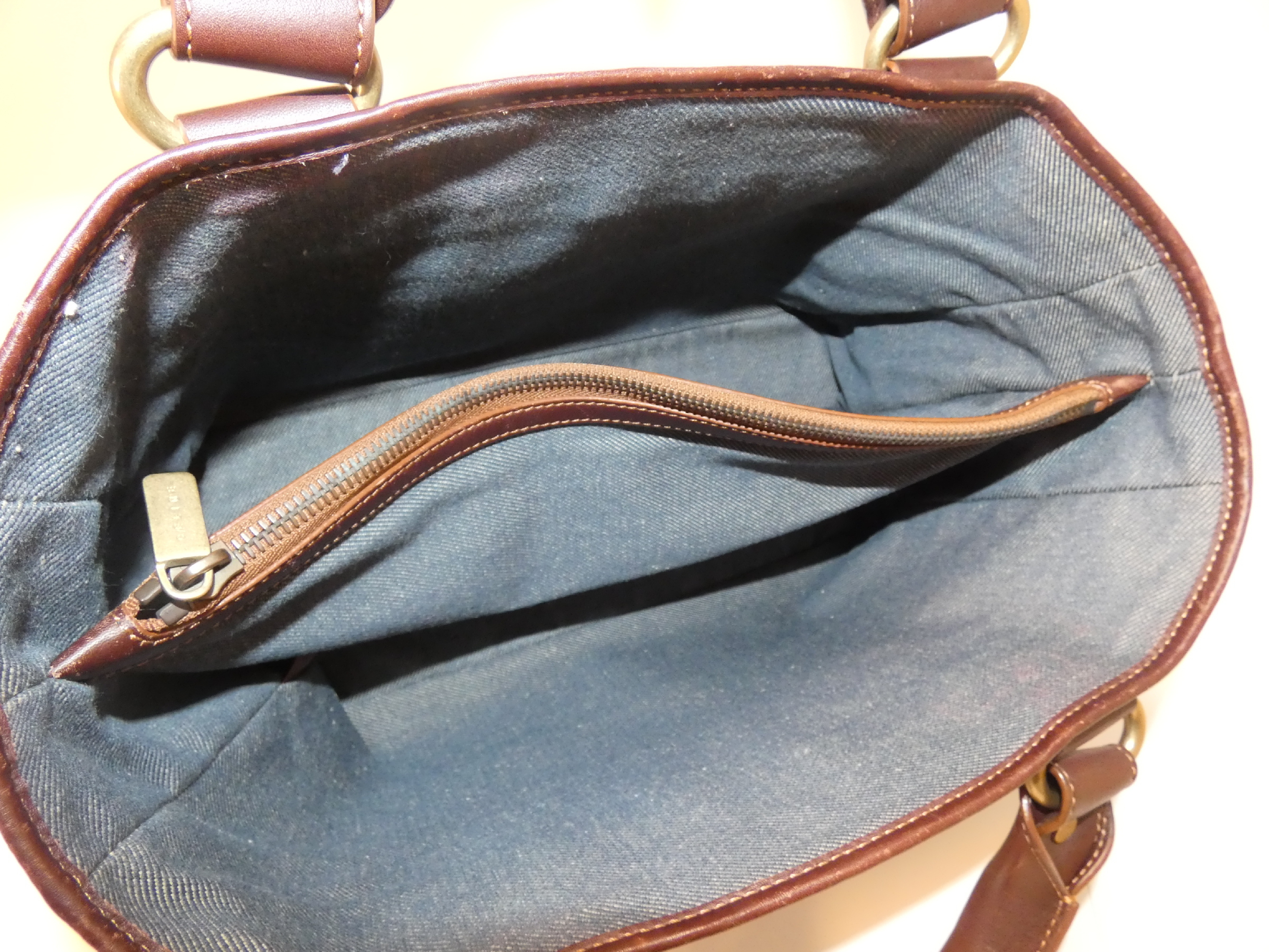 Boogie Paris Macadam Denim Leather Tote Handbag — view 9