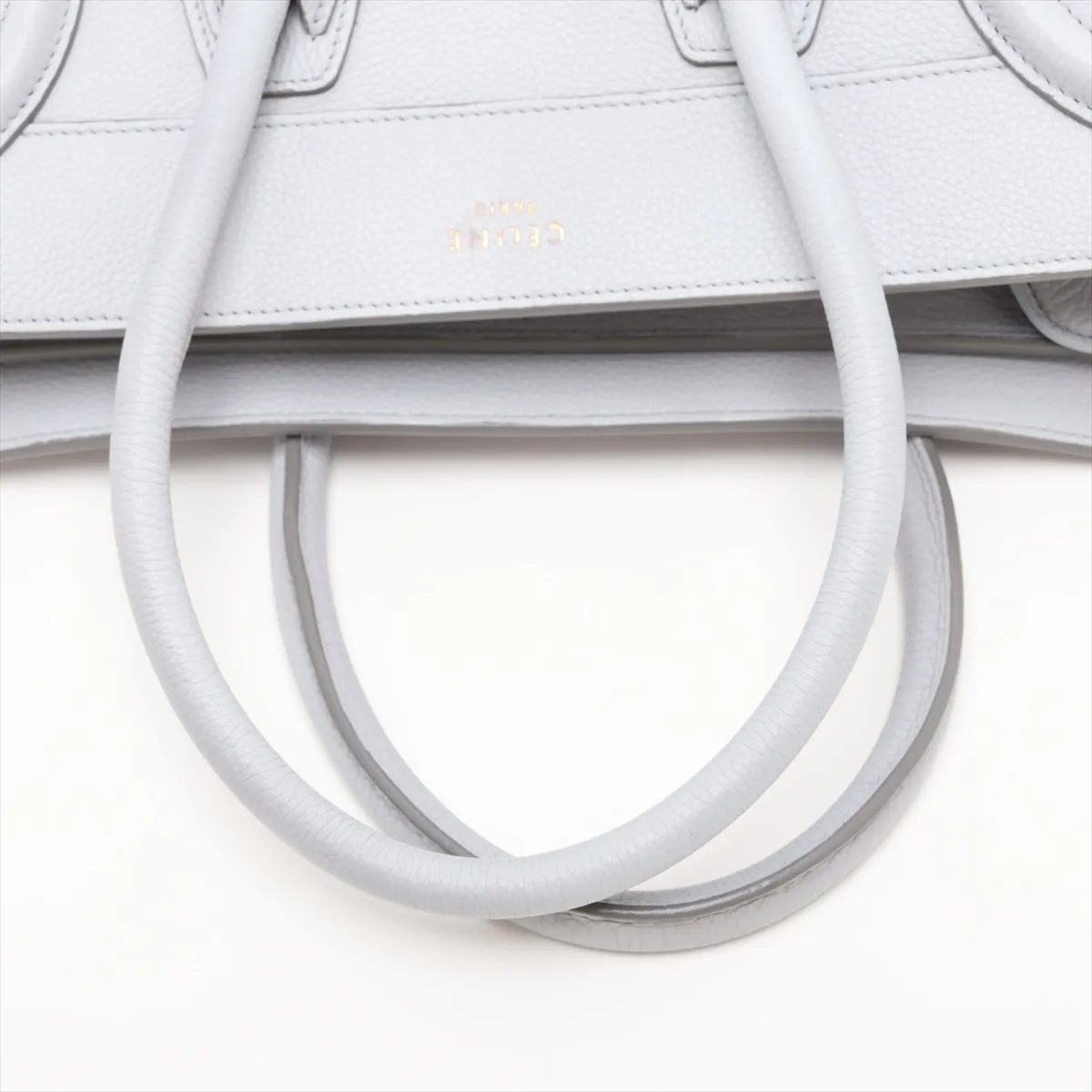 Luggage Micro Shopper Leather 2-Way Handbag, Blue — view 5