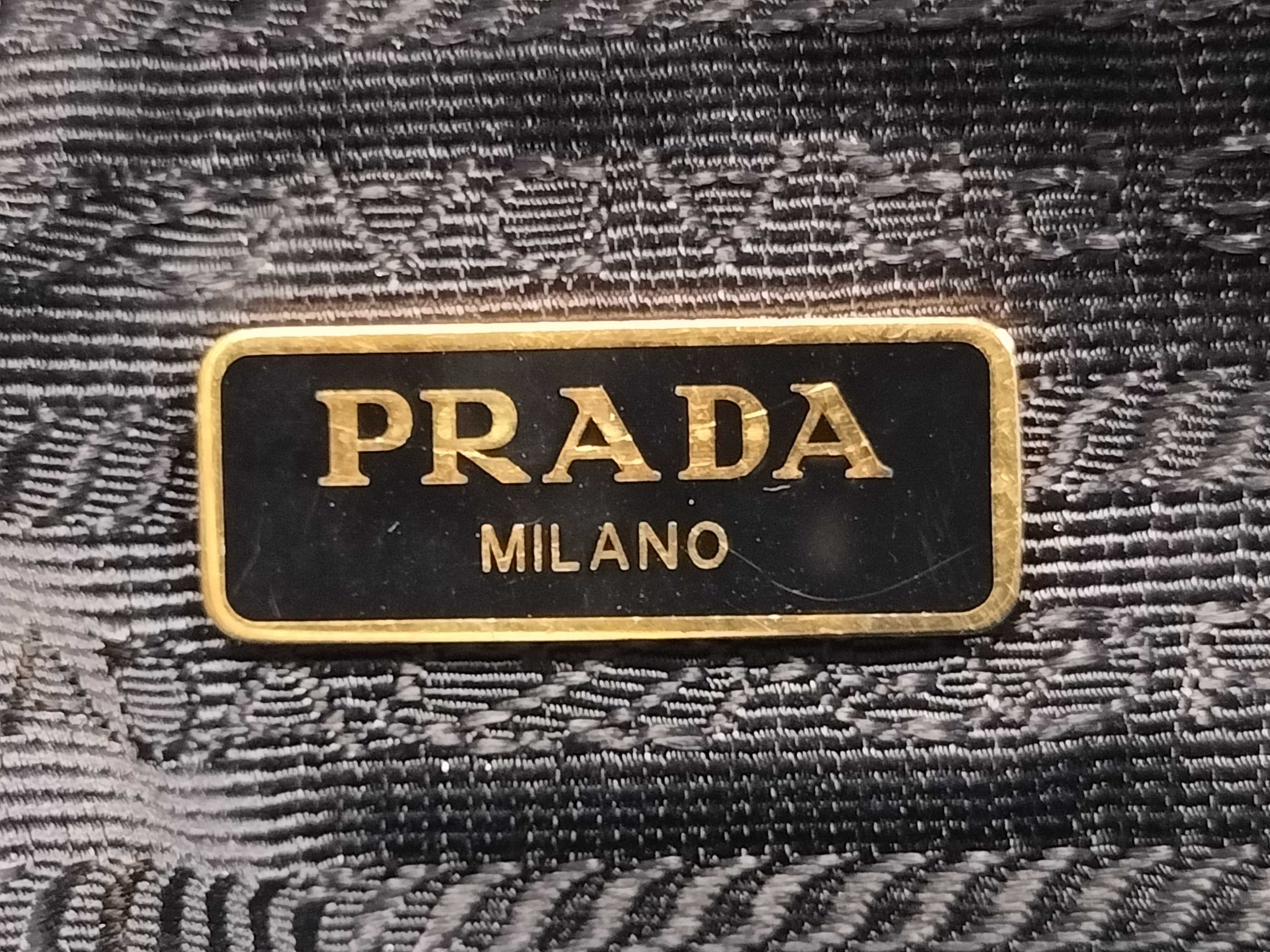 1ND005 Vitello Logo Pouch, Gold Hardware, Dark Brown Pouch — view 9