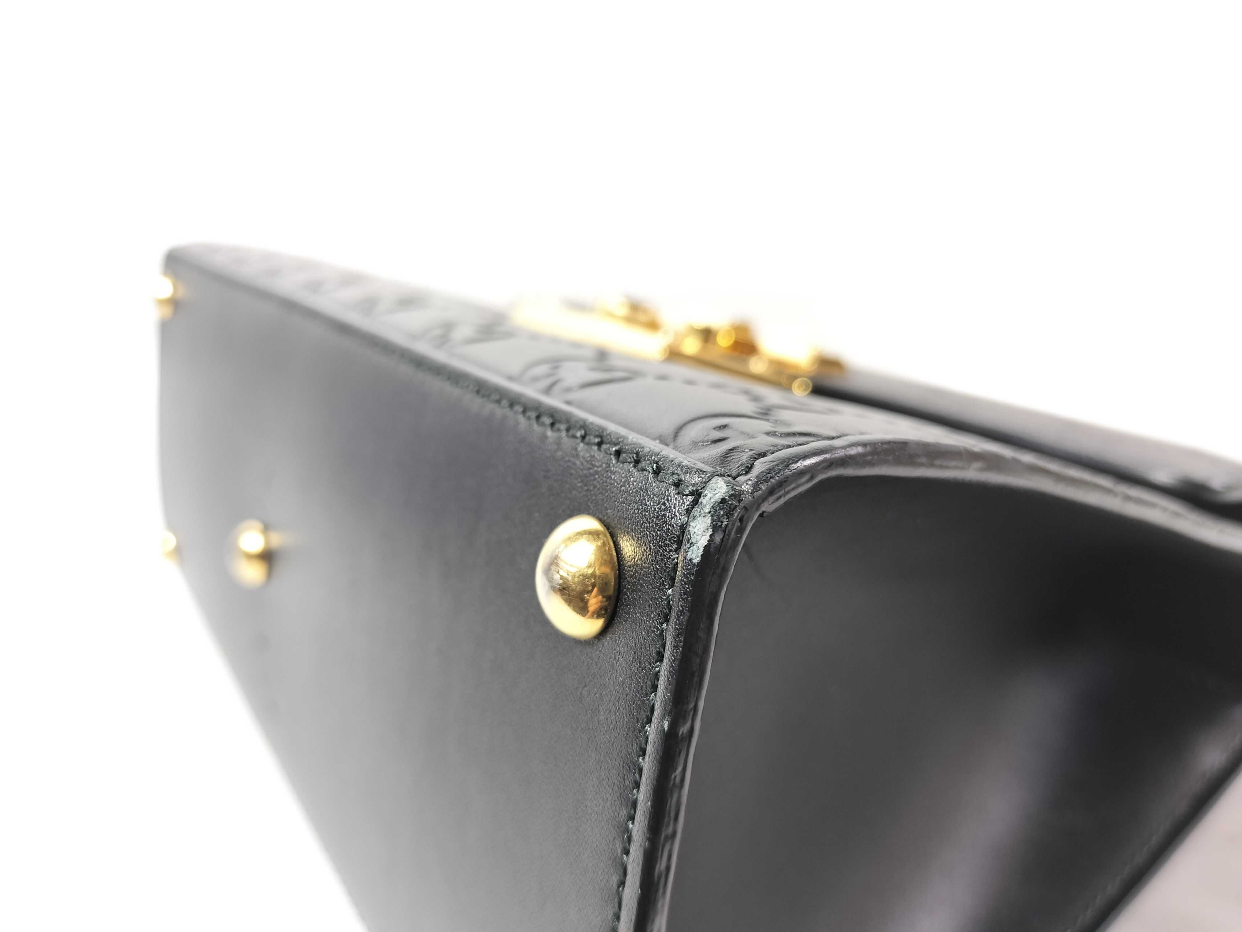 Guccissima Handbag, Gucci Leather, Black, GG Pattern Handbag — view 5
