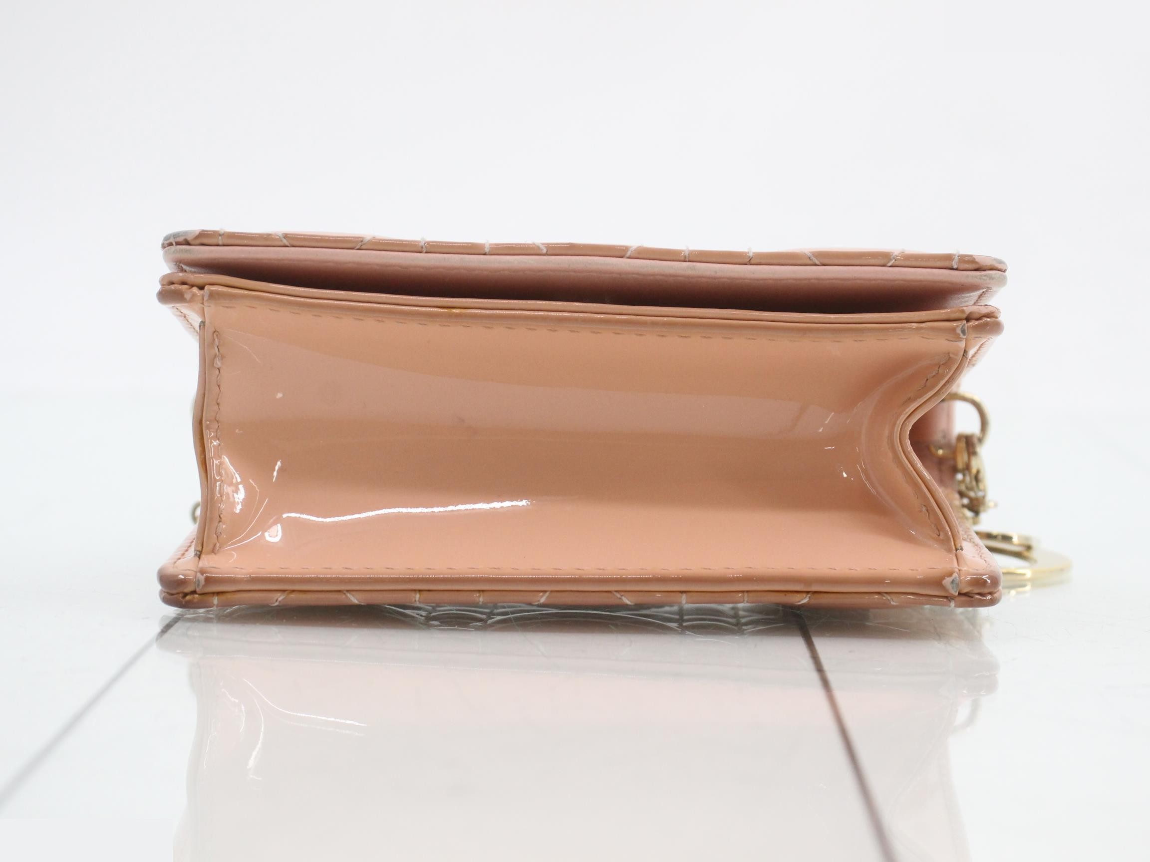 Cannage Nano Pouch Enamel Chain Shoulder Bag — view 3
