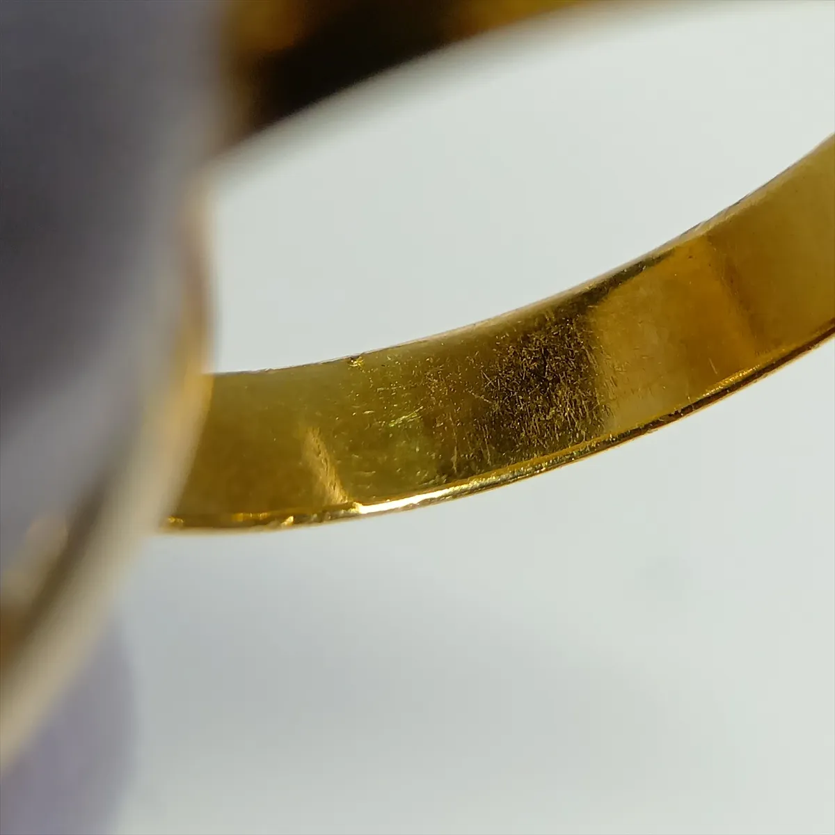 Trinity Ring 750 (YG x PG x WG) 8.1g 53 Dents, solder marks, plating peeling — view 4
