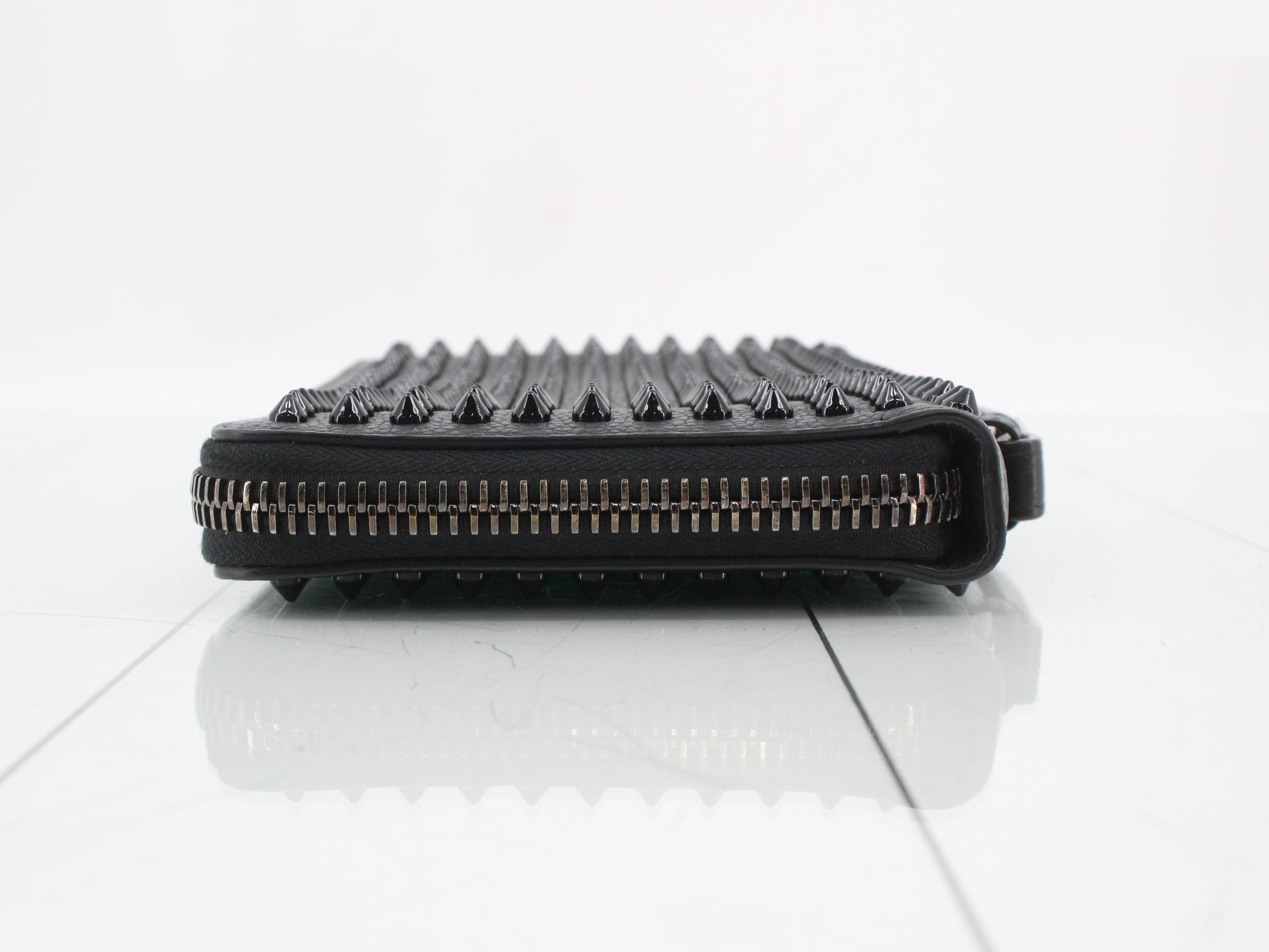 Panettone XL Studded Black Long Wallet with Handle Clutch — view 3
