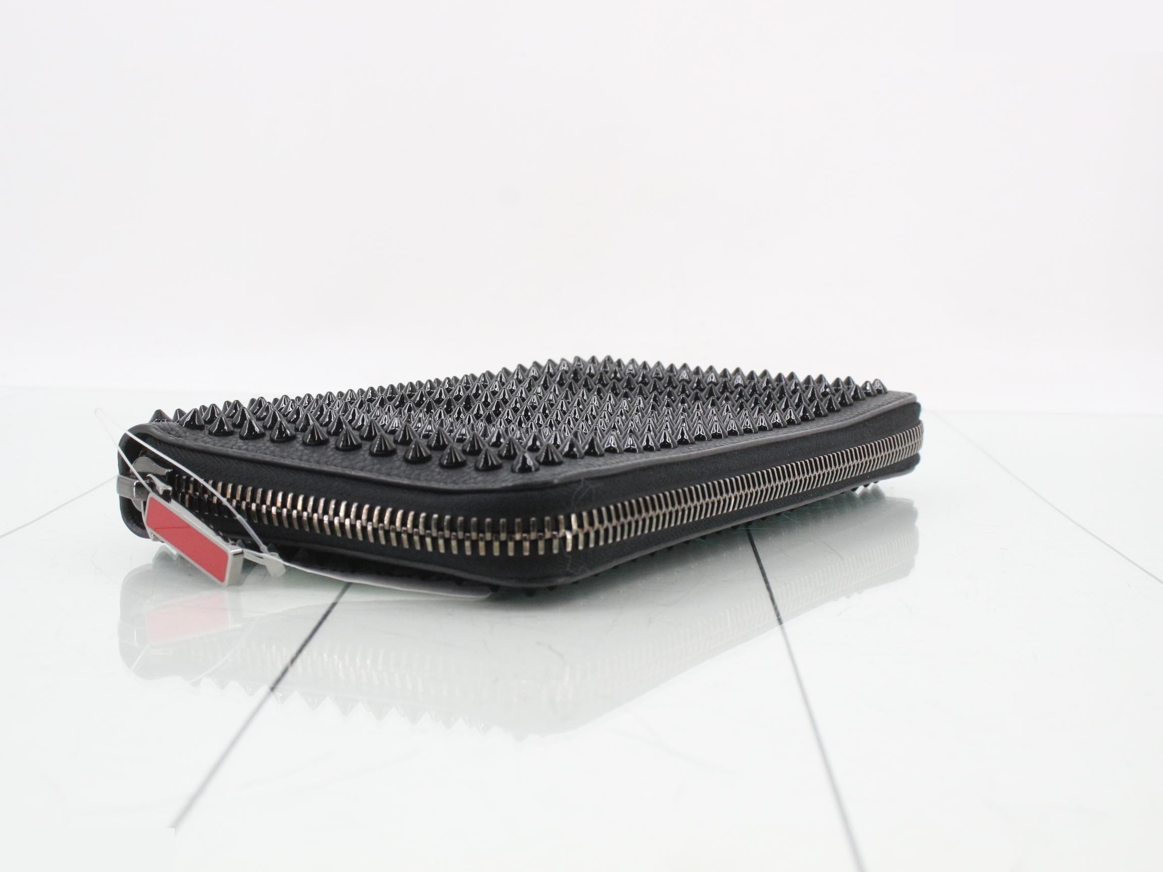 Panettone XL Studded Black Long Wallet with Handle Clutch — view 5