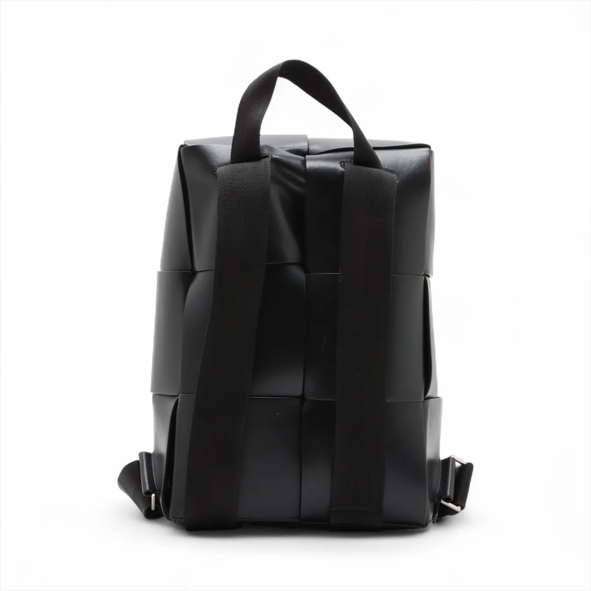 Maxi Intrecciato The Arco Leather Backpack/Rucksack, Black — view 2