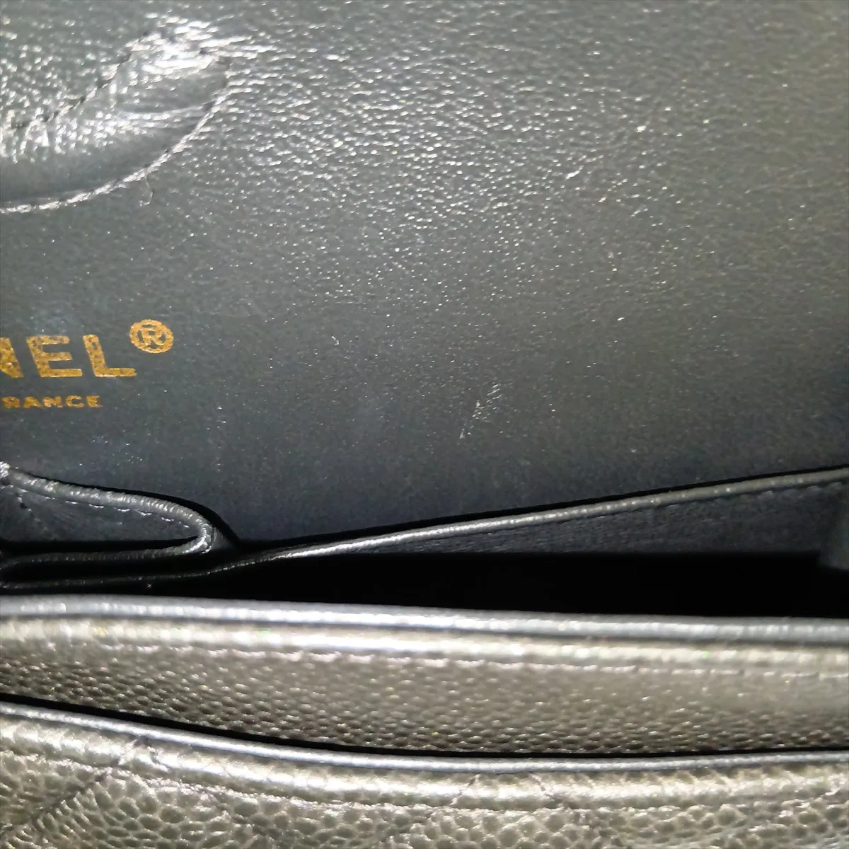 [Individually packaged] Chanel Matelassé 23 Small Caviar Skin Double Flap Double Chain Bag, Gray with Gold Hardware, 25652399, Serial Number , A01113 — view 11