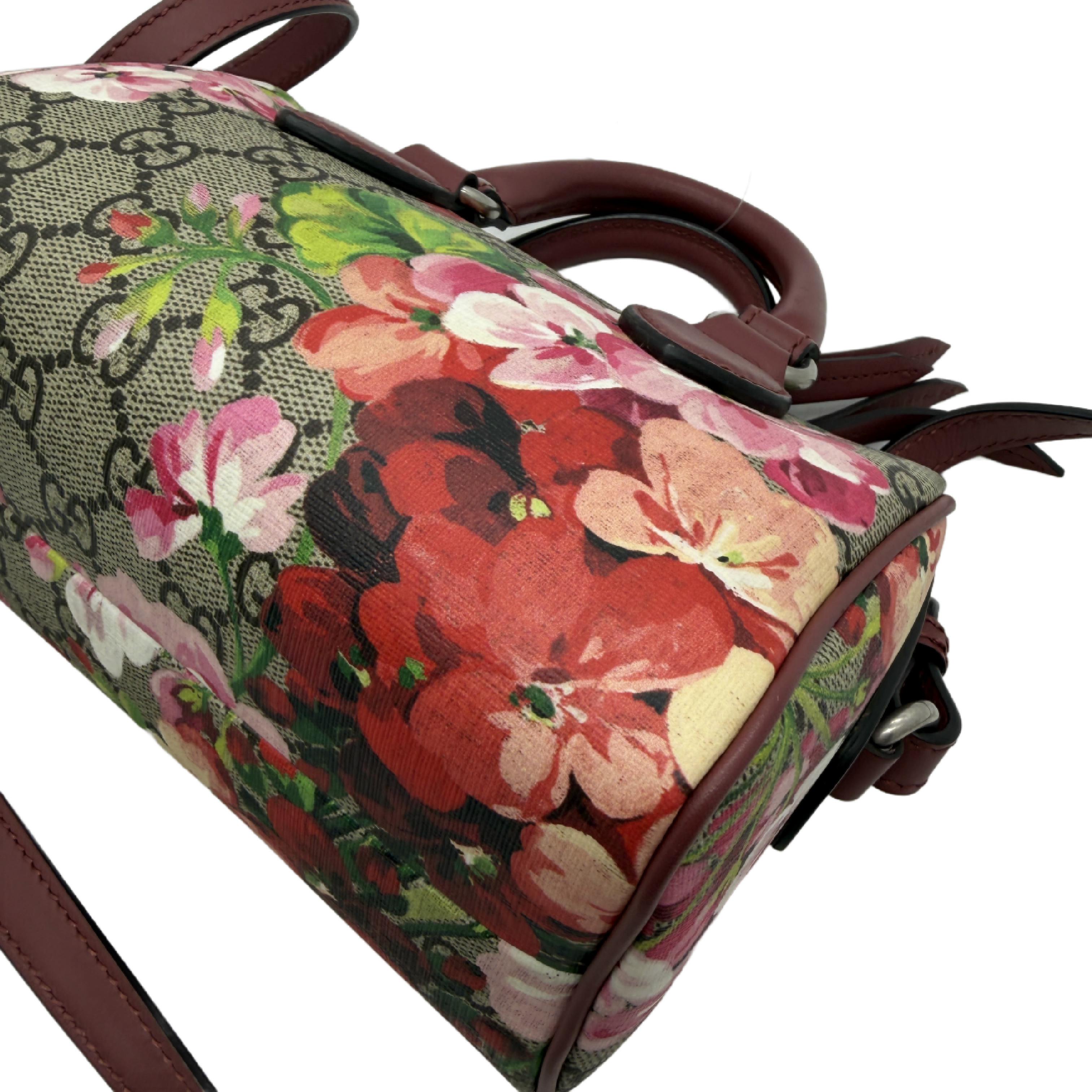 GG Supreme Blooms Two-Way Boston Bag Shoulder Bag — view 7