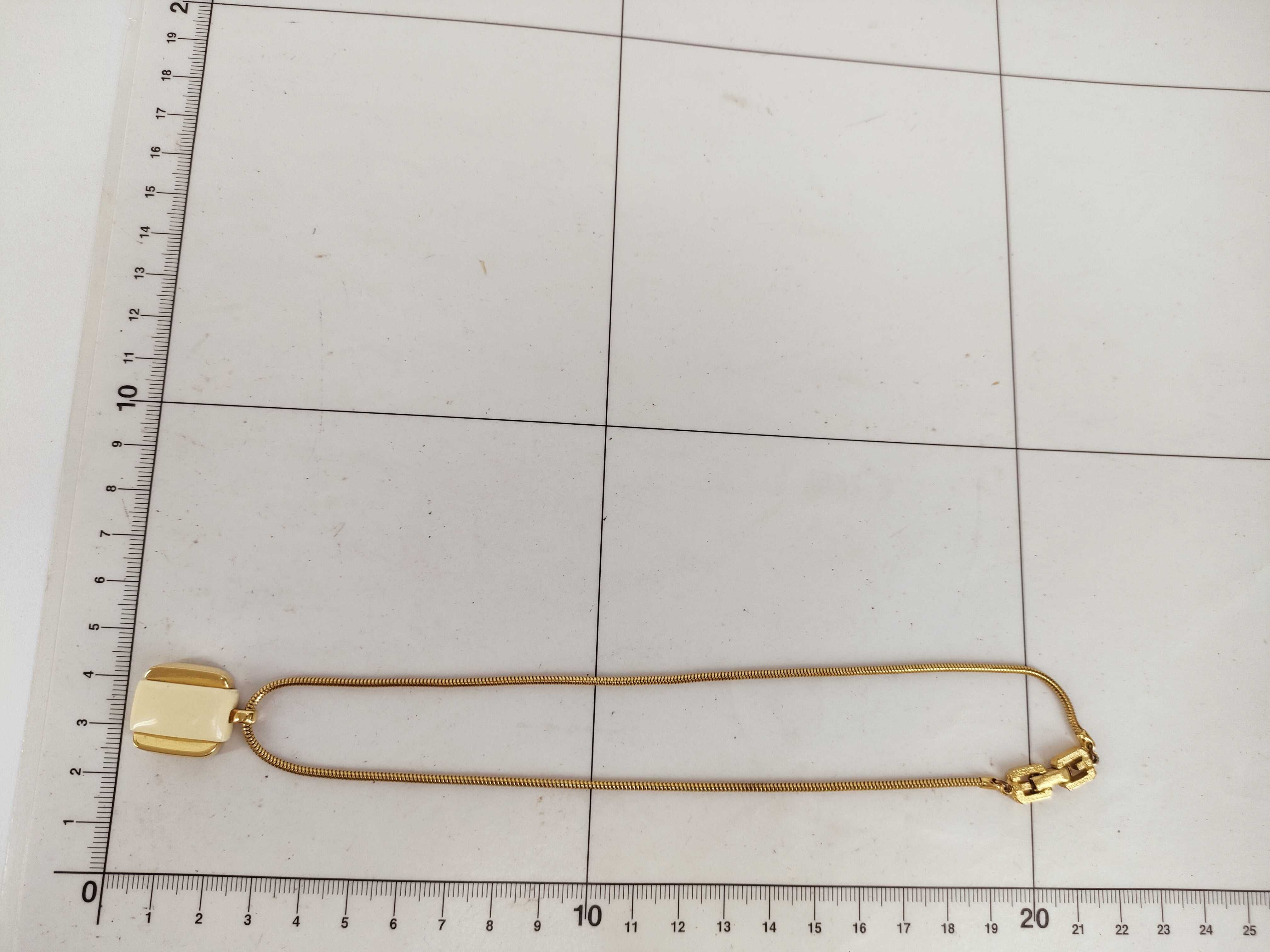 Y Necklace, Square Enamel Combination Necklace, Gold Necklace — view 11